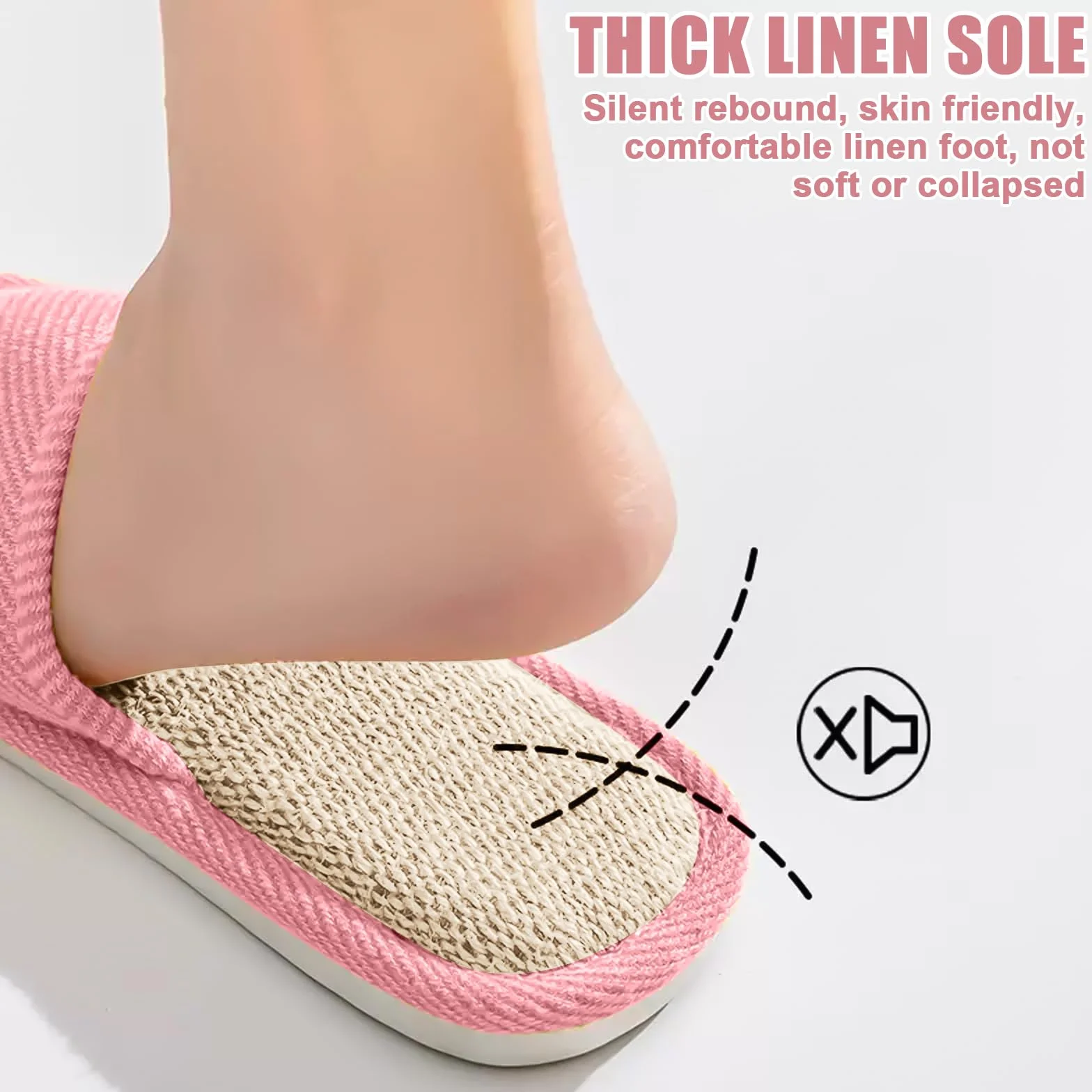 Set di 4 paia di pantofole unisex per hotel, pantofole per ospiti, pantofole in lino, pantofole con punta aperta, pantofole per ospiti, per uomo, donna, lavabili per spa, feste, hotel