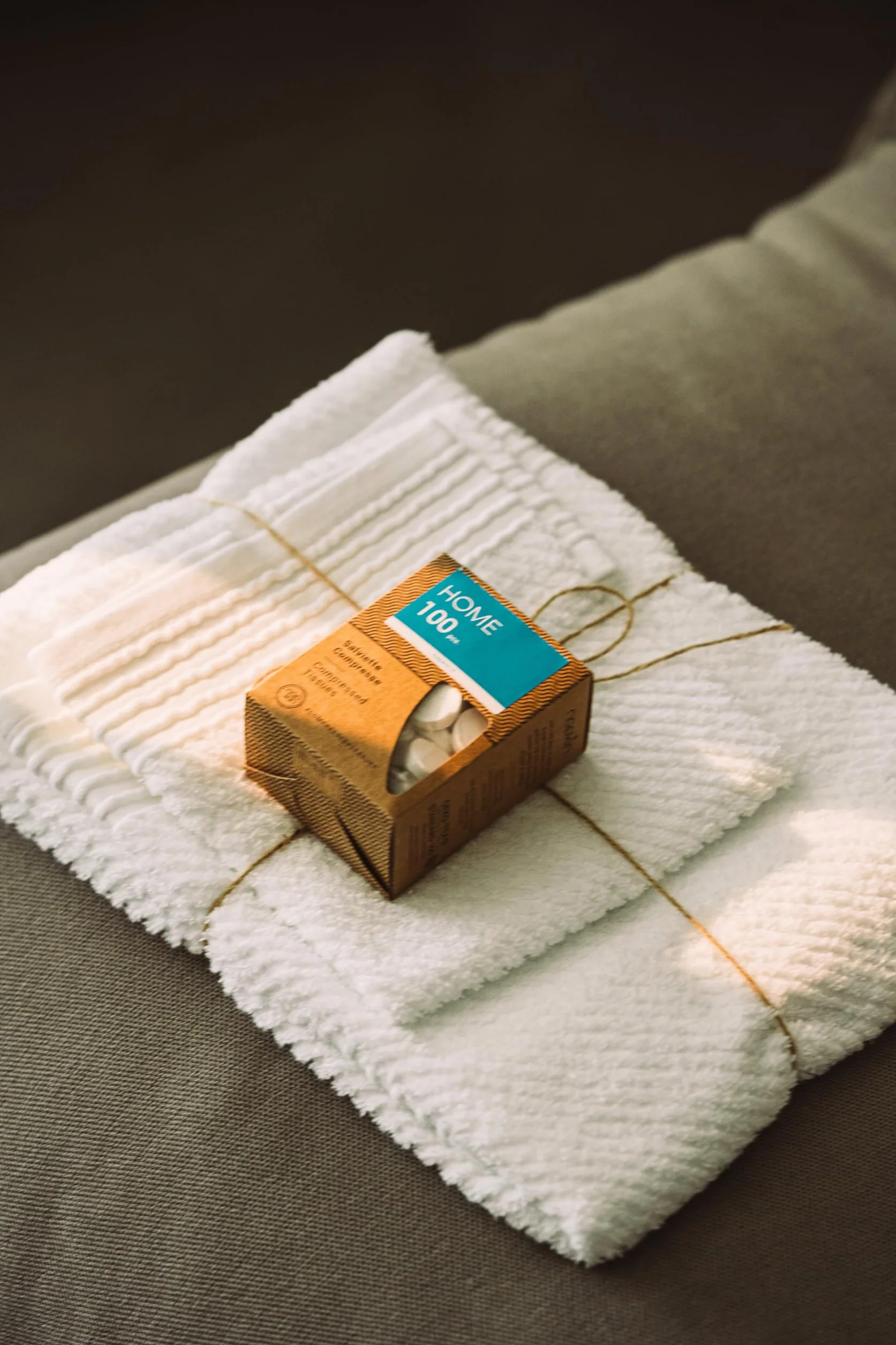 NAPKIN HOME 100 Mini Salviette Compresse 100% Viscosa Anallergiche Biodegradabili - 100 pz