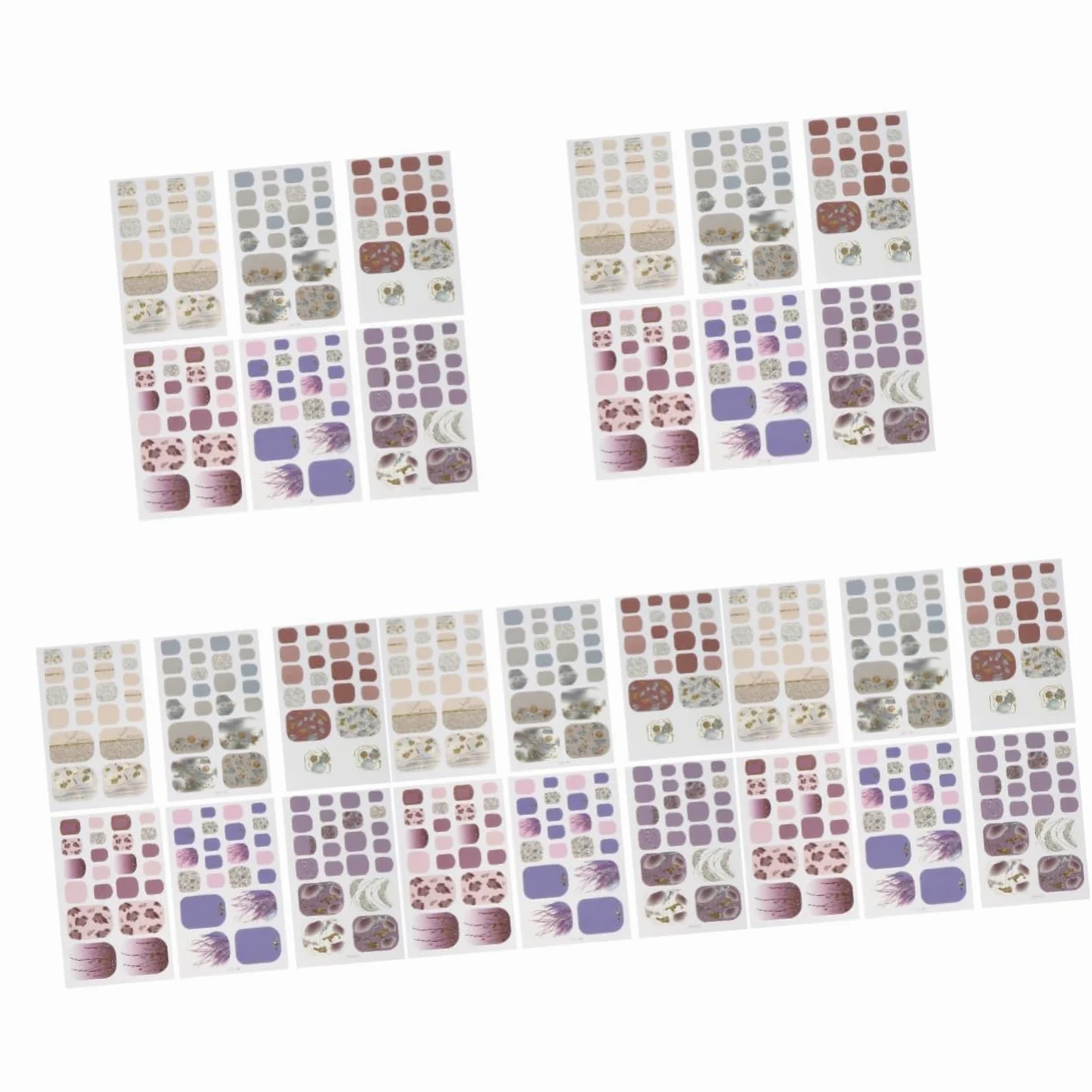 PACKOVE 5 Set Adesivi Per Unghie Autoadesivi Con Decorazioni Creative Per Manicure Adatti Per Eventi E Rimuovibili E Facili Applicare 6 Fogli*5