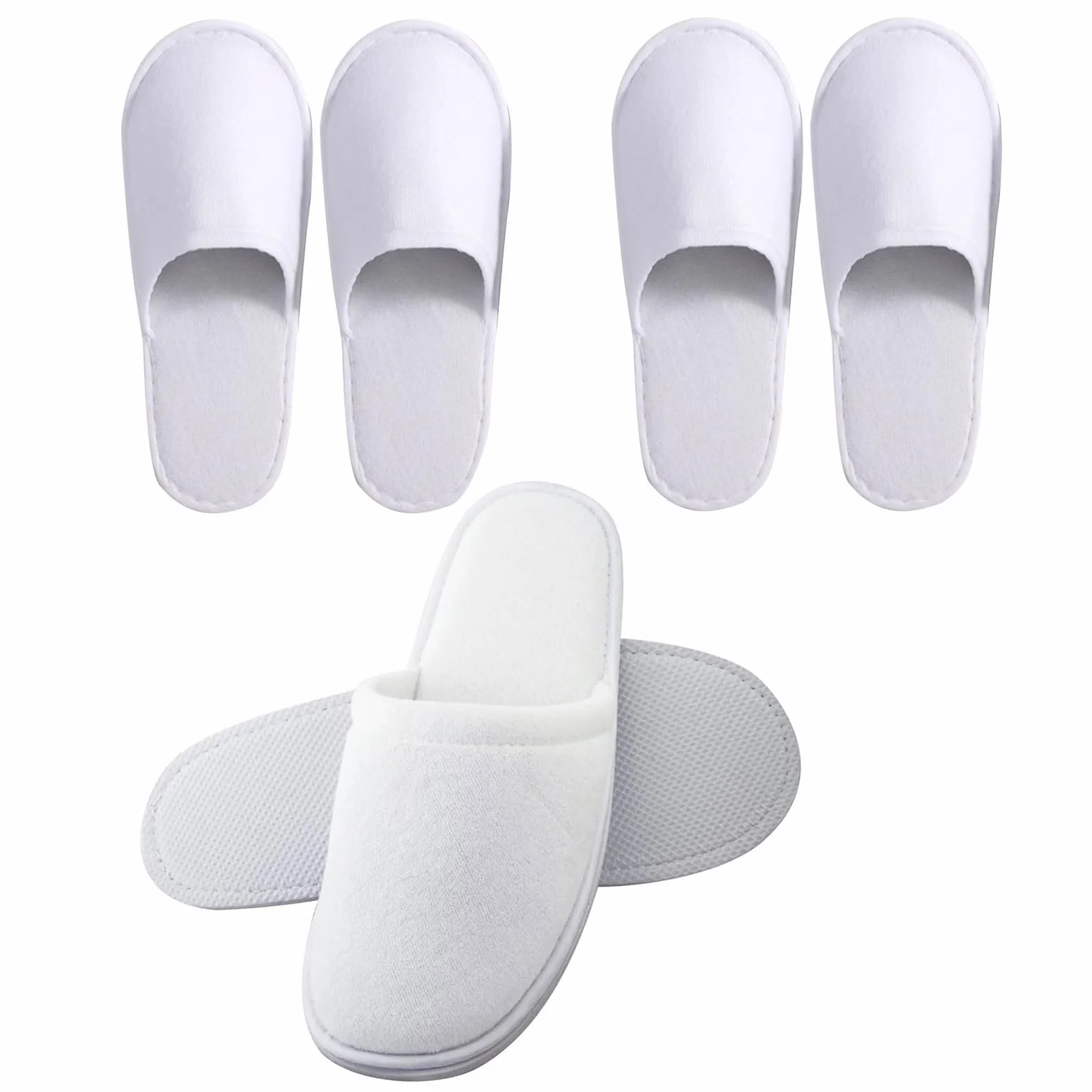 Pantofole Usa e Getta Antiscivolo, 3 Paia Monouso, Ciabatte per Ospiti Hotel, Pantofole in Spugna Premium Unisex