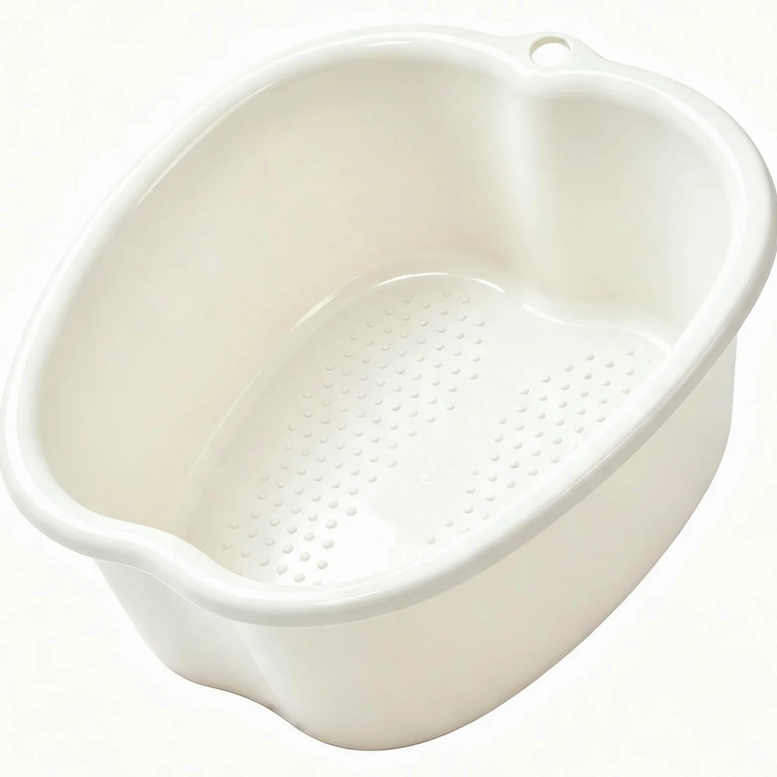 Bacinella for Immersione Dei Piedi, A Forma di Mela Con Fondo Massaggiante | Bacino di Grande Capacità, Materiale Plastico Addensato, Adatto for Uso Domestico(White)