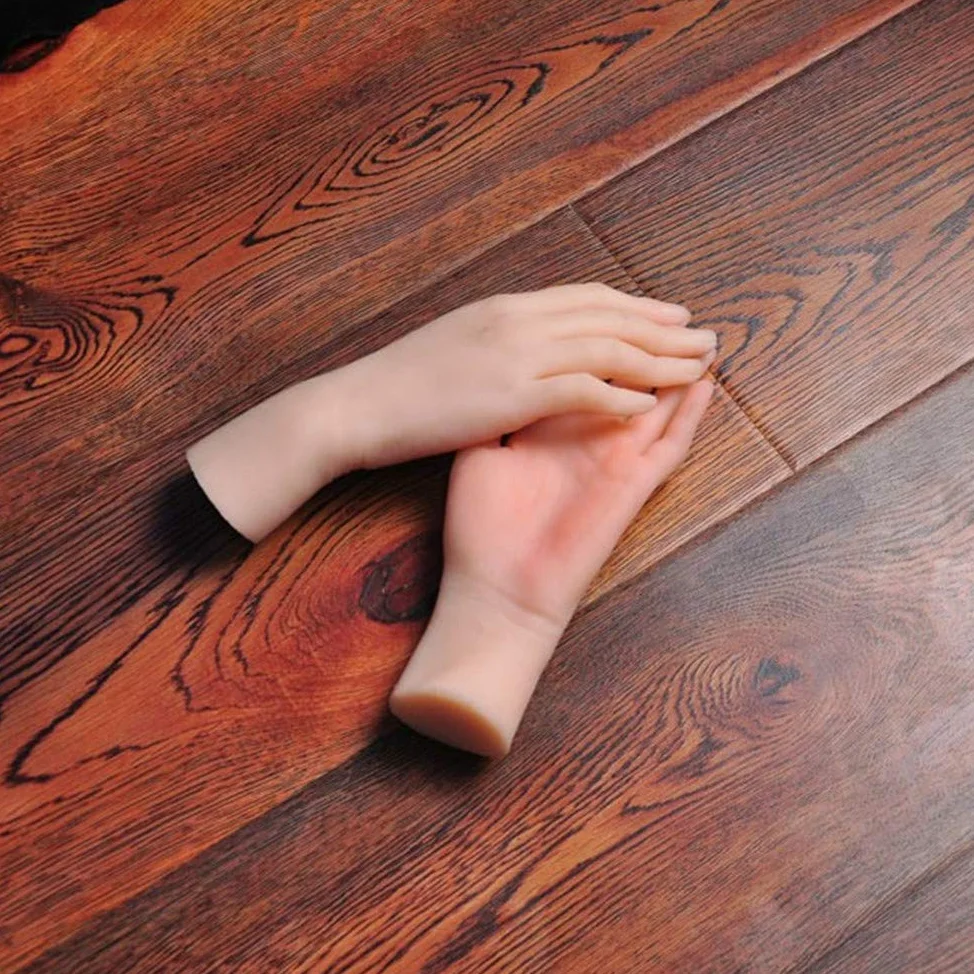 Piedi o mani in silicone, mani morbide per pratica di nail art, modello di mano in silicone Manichino flessibile in silicone morbido Manichino per braccialetto ad anello e display per guanti, C due m