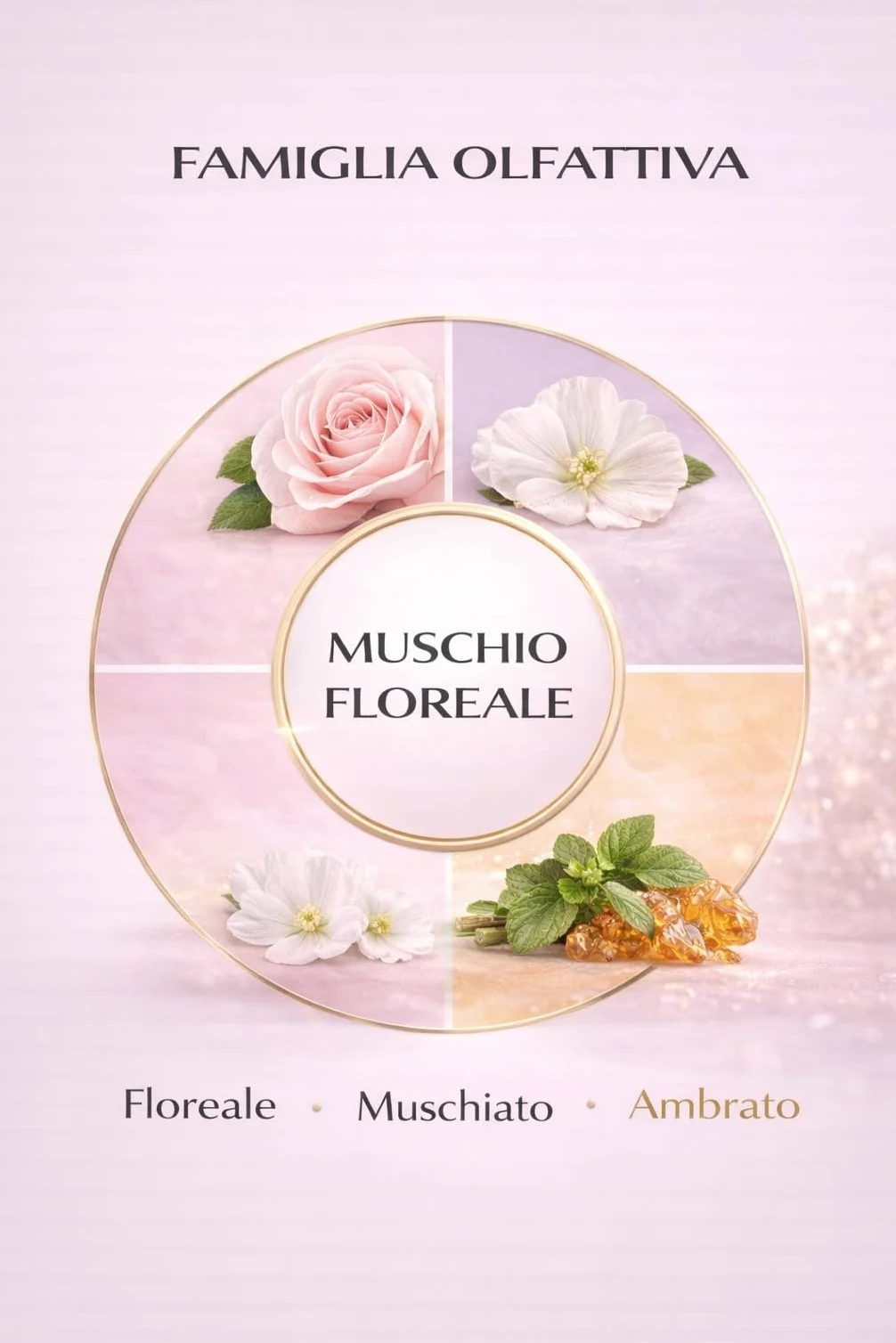 Narcis For Her Eau de Parfum Donna 50 ml | Fragranza floreale muschiata con pesca, rosa, cuore di muschio, patchouli, ambra e delicate note legnose