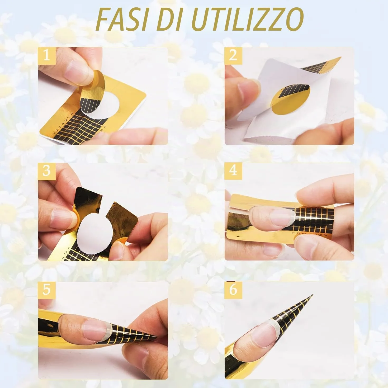 120 Pezzi Cartine per Ricostruzione Unghie, Cartine Nail Form,Cartine Gel Unghie,Cartine per Ricostruzione Unghie per Estensione