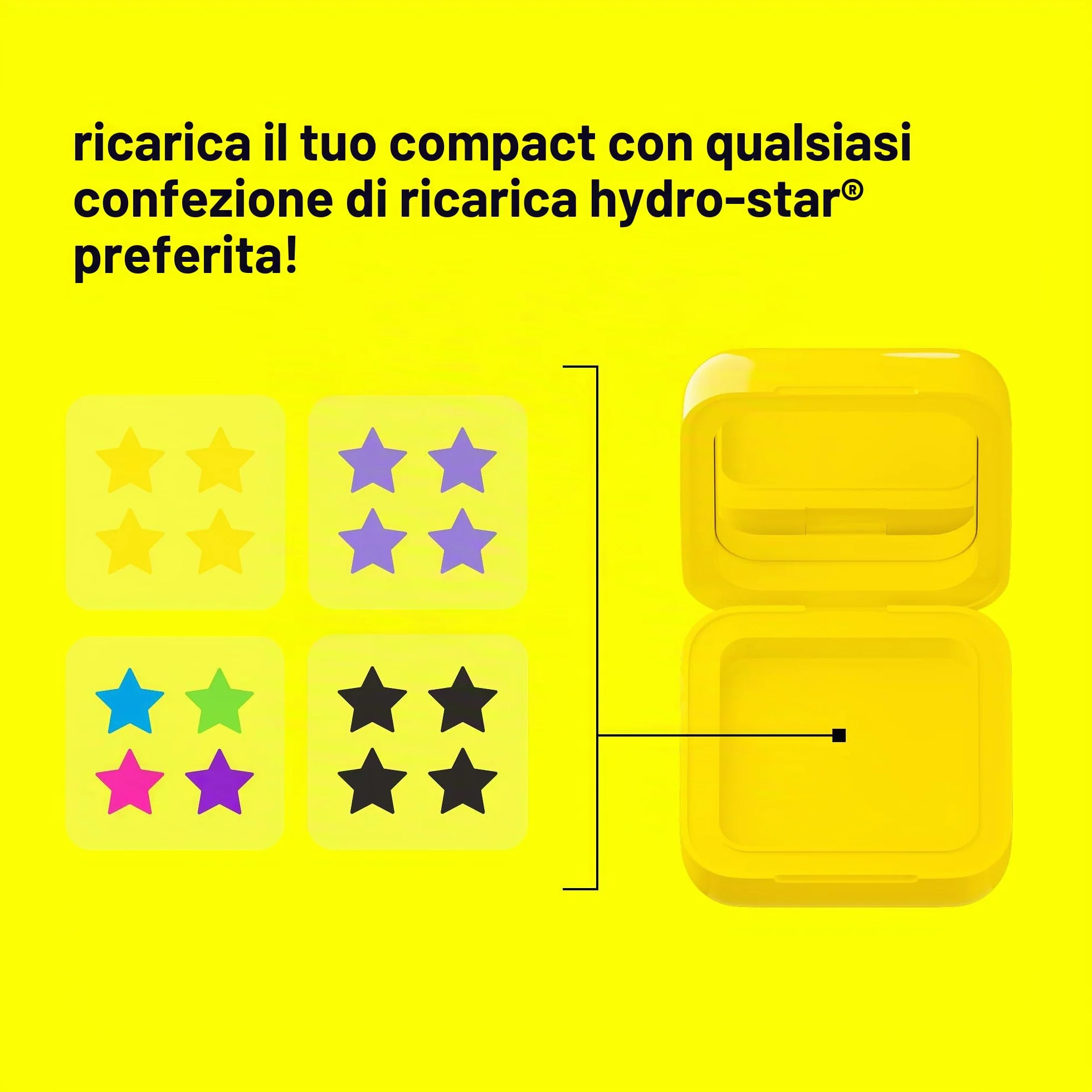 Starface Hydro-Stars Big Yellow, Cerotti per brufoli idrocolloidali, assorbono i fluidi e riducono l’infiammazione, a forma di simpatica stella, vegani e non testati sugli animali (32 pezzi)
