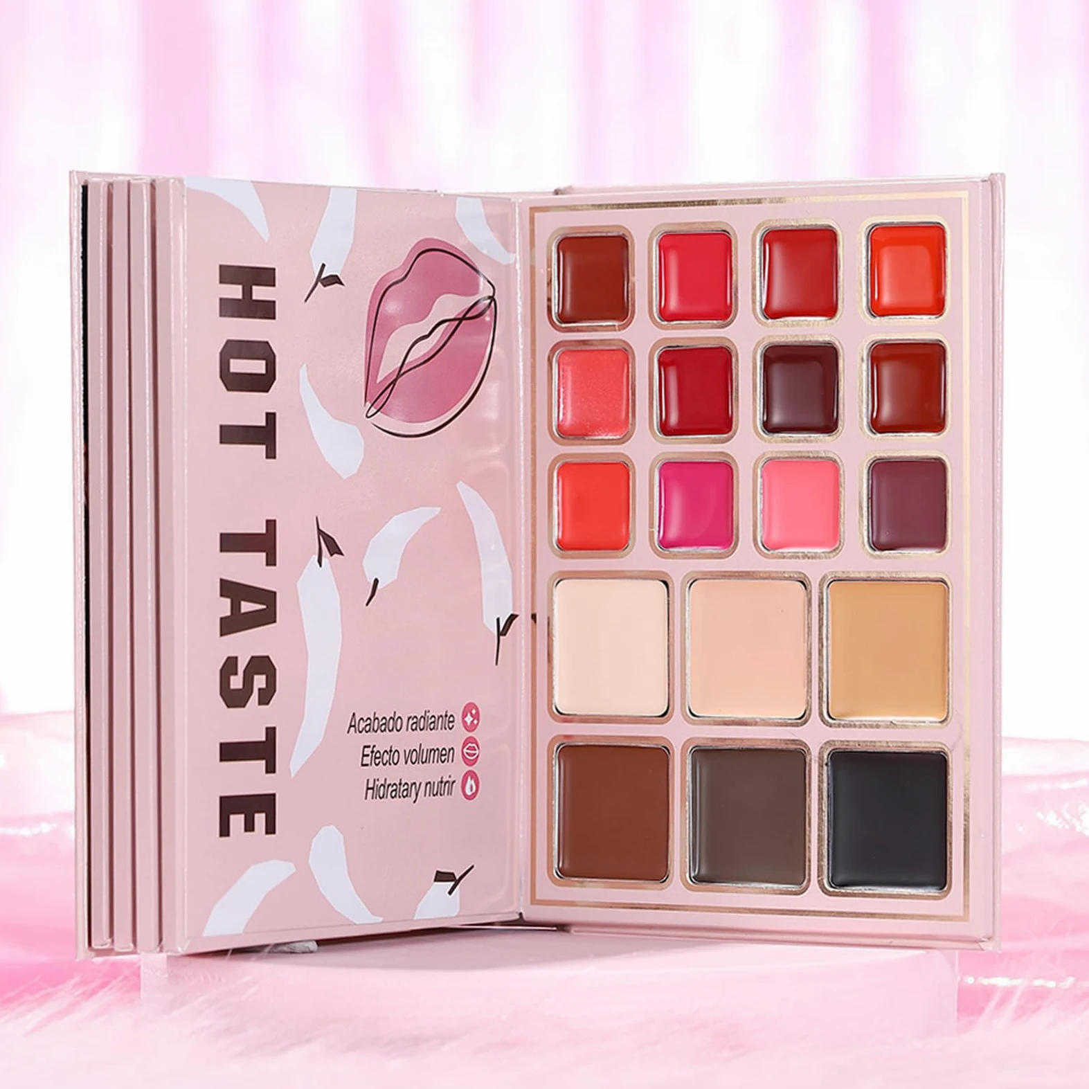 Palette Trucco a Libro per il Trucco del Viso per Donna | Palette Ombretti Portatile Per Studentesse Donne Principianti Artisti Sposa Routine Quotidiana Feste Matrimonio Eventi