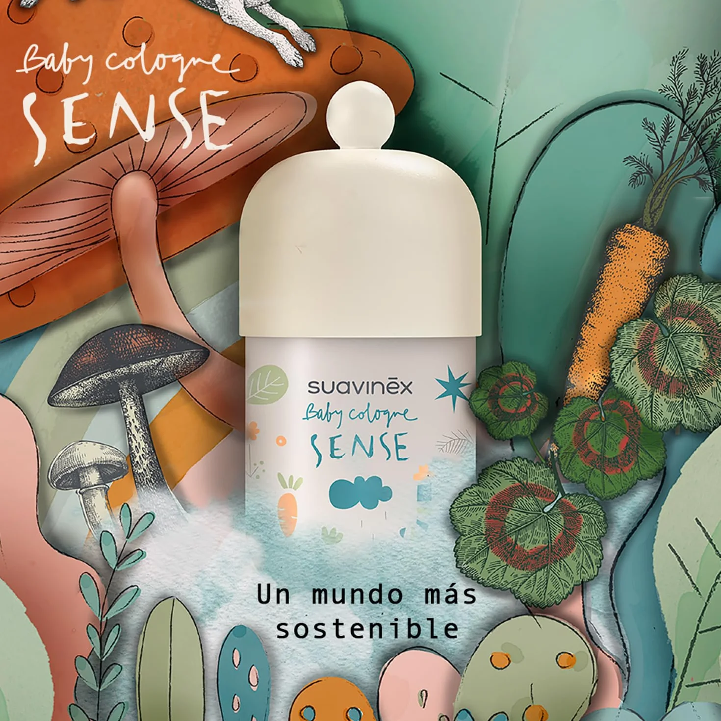 Suavinex Baby Colonia Sense Colonia Senza Alcool 100 ml per Neonati Bambini Pelli Sensibili
