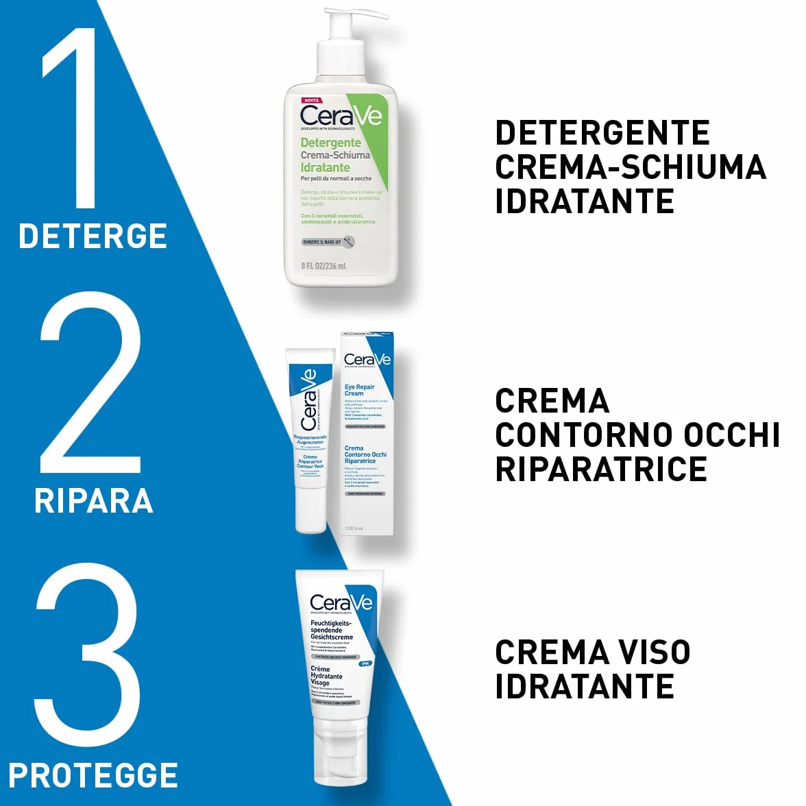 Cerave Crema Viso Idratante con Acido Ialuronico e Ceramidi 50Ml