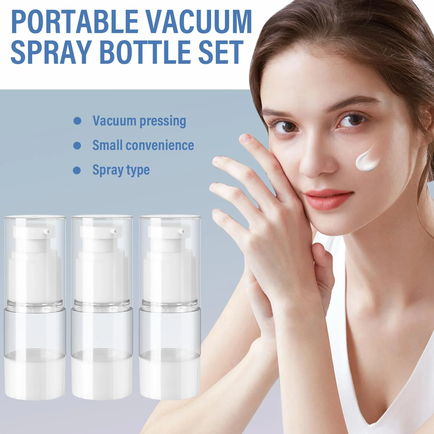 6 distributori di pompaggio airless da 15 ml, dispenser di crema, vuoto, contenitore per cosmetici, vuoto da viaggio, per lozioni, shampoo cosmetici
