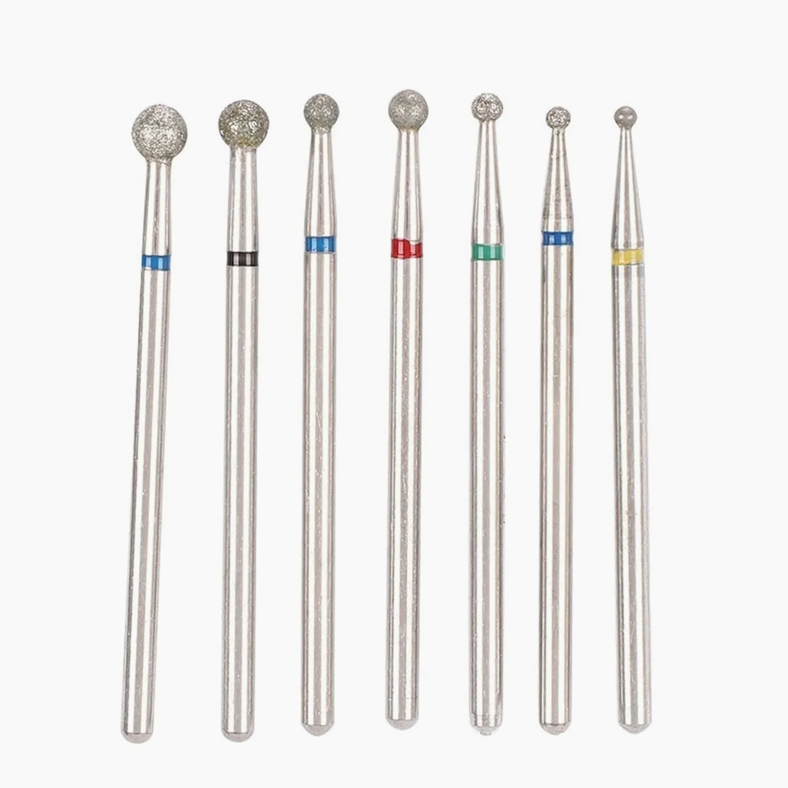 Punte per trapano per unghie, Confezione da 7 punte for trapano elettrico for unghie con fresa diamantata for manicure(Tape1)