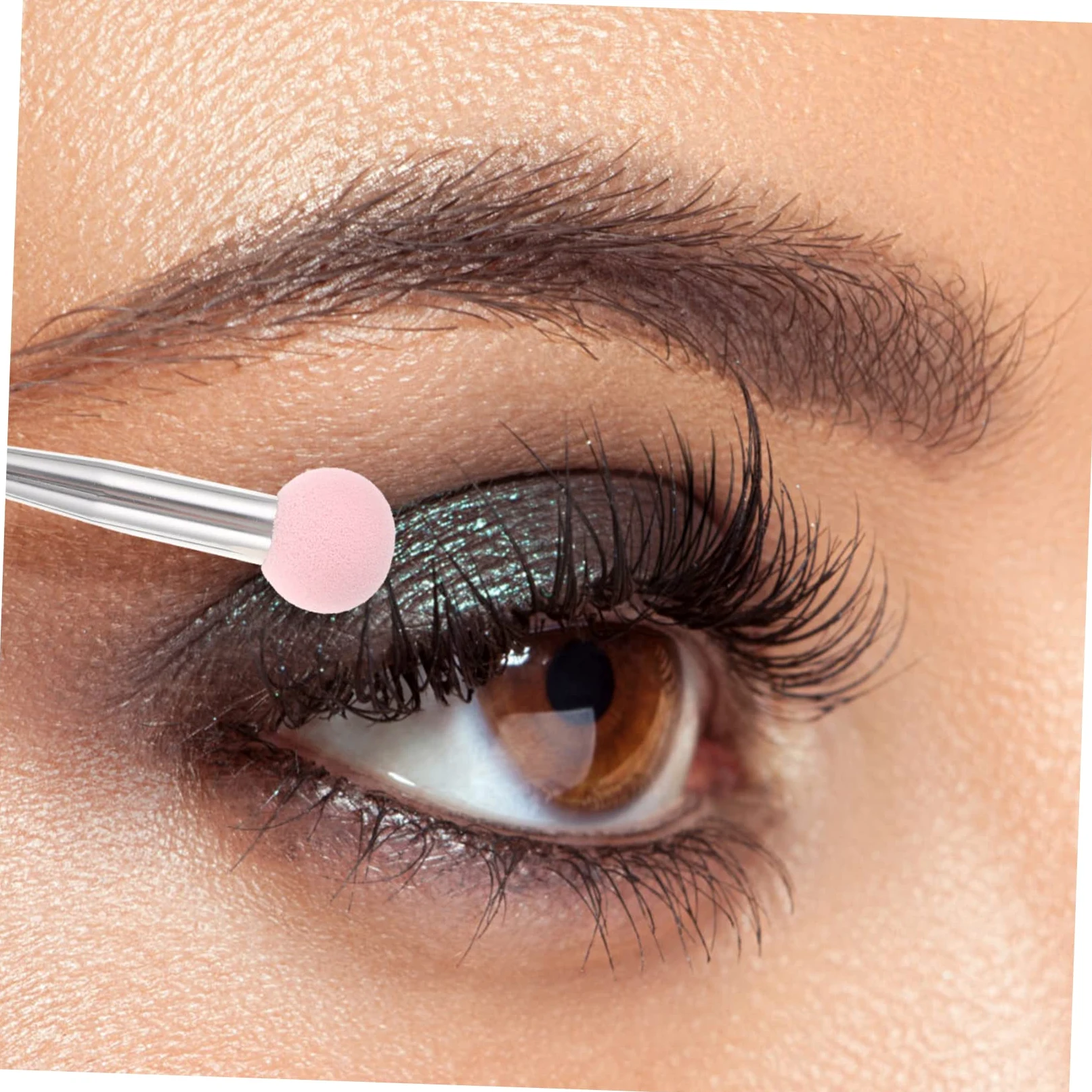 Set Di 5 Pennelli Per Il Trucco A Doppia Estremità Spugne Per Ciglia E Sopracciglia Applicatore Per Il Trucco 6 Pezzi*5