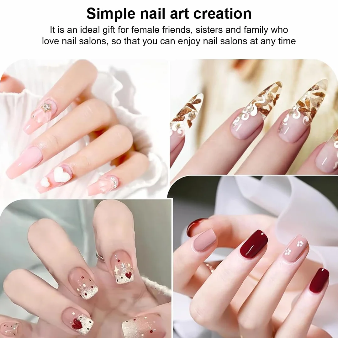 Set di 5 pennelli per unghie – Pennello professionale in gel e acrilico per unghie – Pennello gel per nail art – Pennello acrilico per unghie – Set di pennelli per unghie in gel