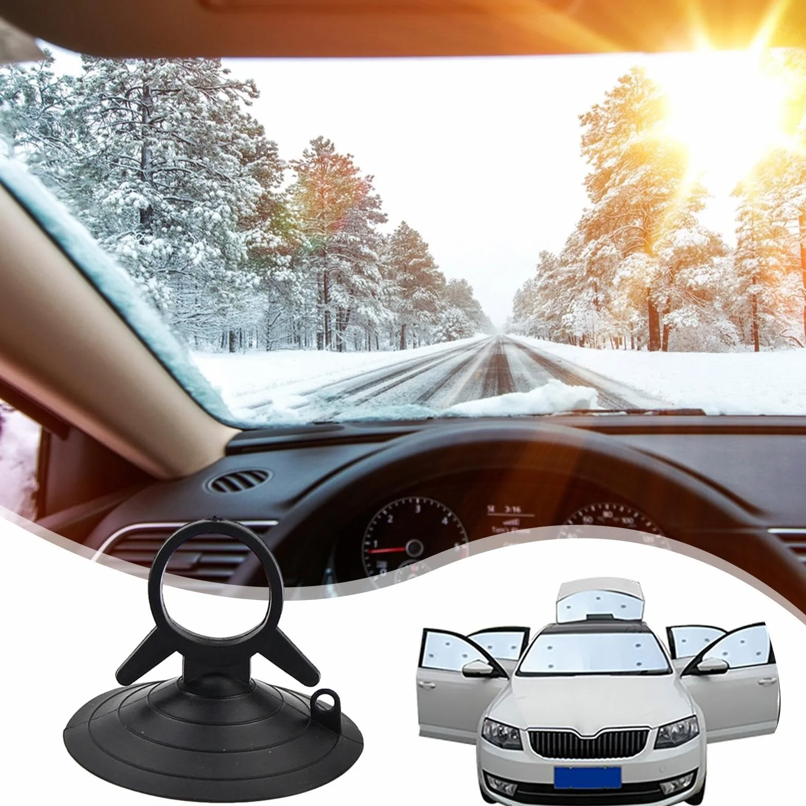 Ventose per ombrelloni riutilizzabili gancio aspirazione a coda di rondine parabrezza auto bagno cucina