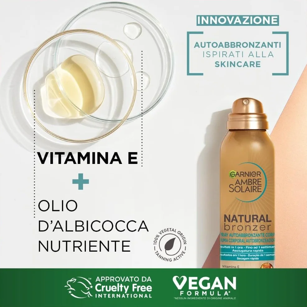 Garnier Ambre Solaire Spray Autoabbronzante Natural Bronzer 150 ml