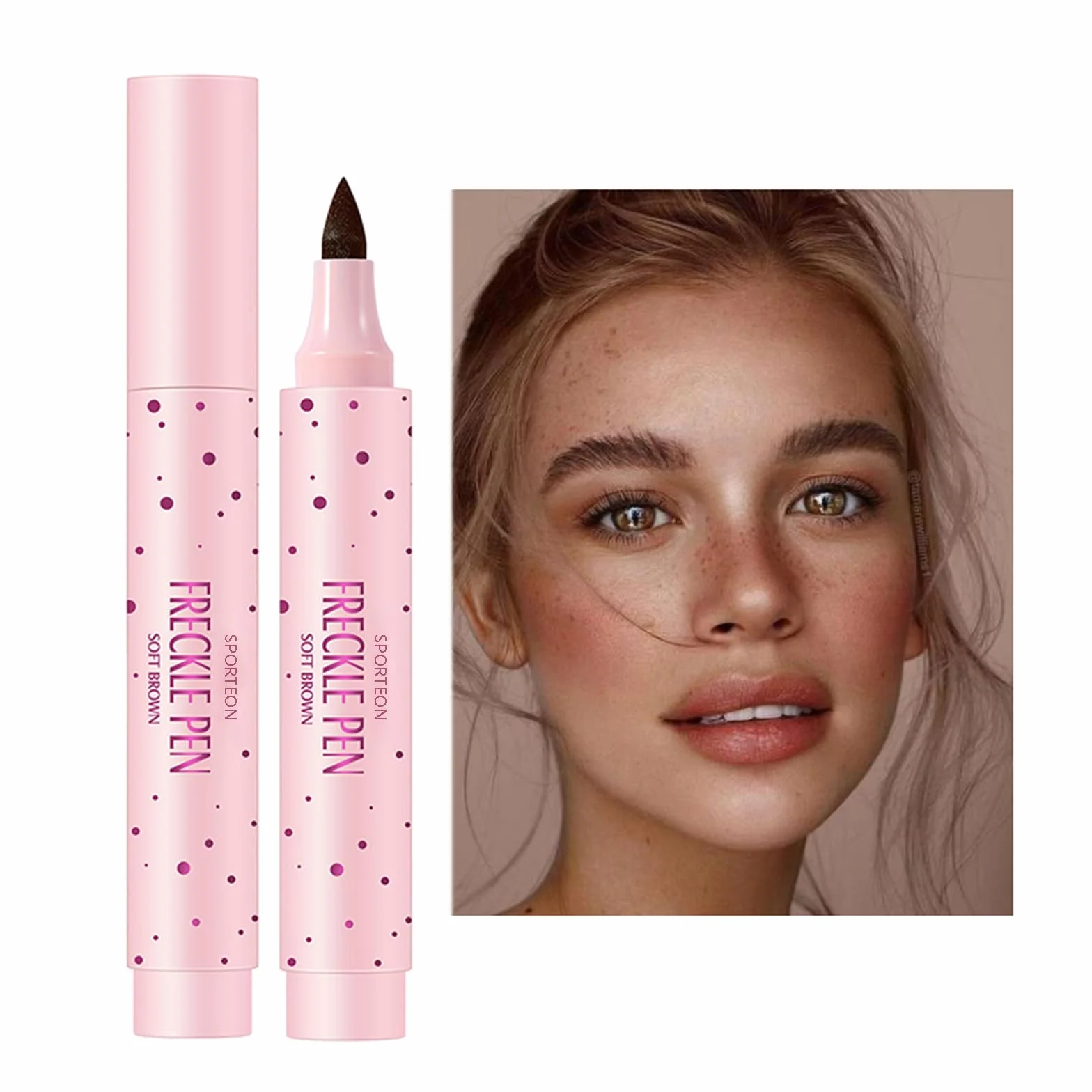 Freckles Pen, Impermeabile, Facile da Colorare, Penna a Punti Morbida, Penna per lentiggini a Simulazione Naturale Penna per lentiggini per Trucco a Lunga Durata Impermeabile (01)