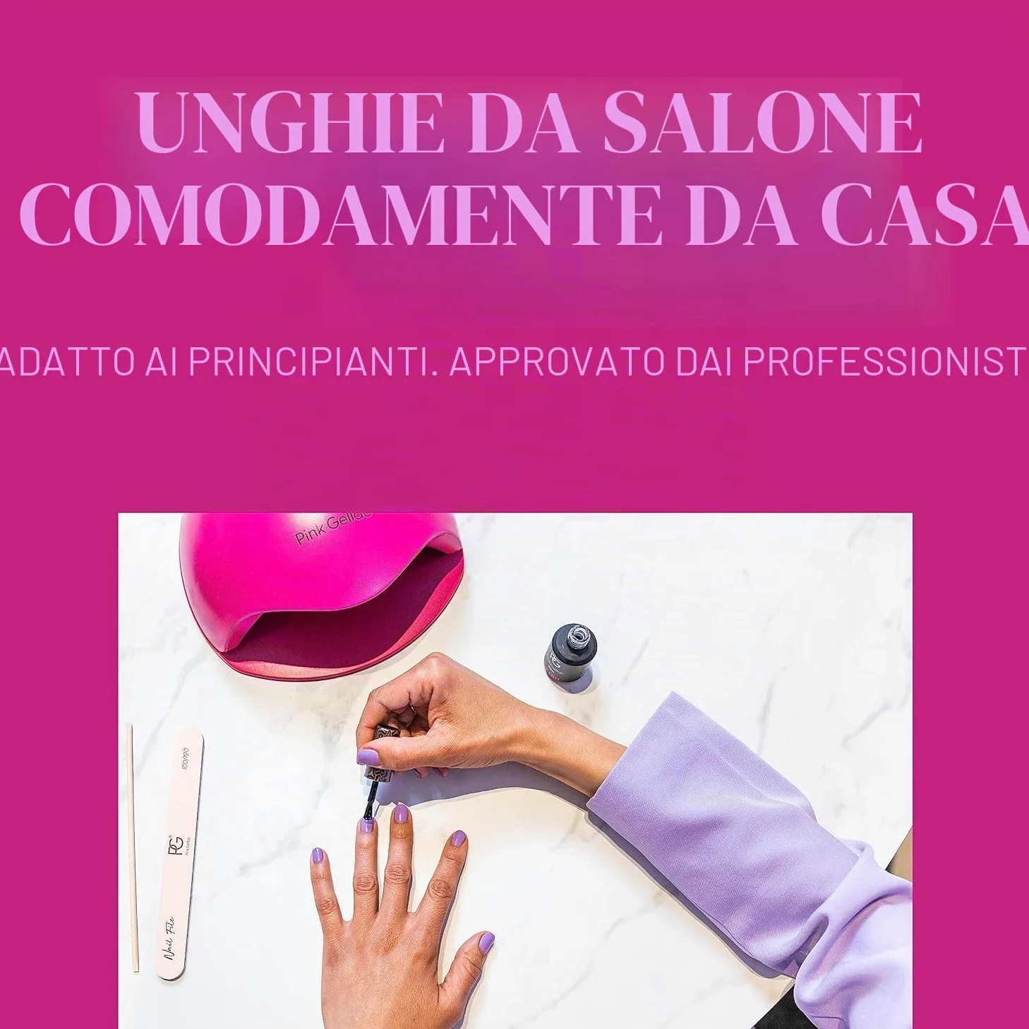 Pink Gellac Base e Top Coat Kit 3 x 15 ml con Nail Prep - Base e Top Coat Smalto Semi Permanente - Preparazione delle Unghie