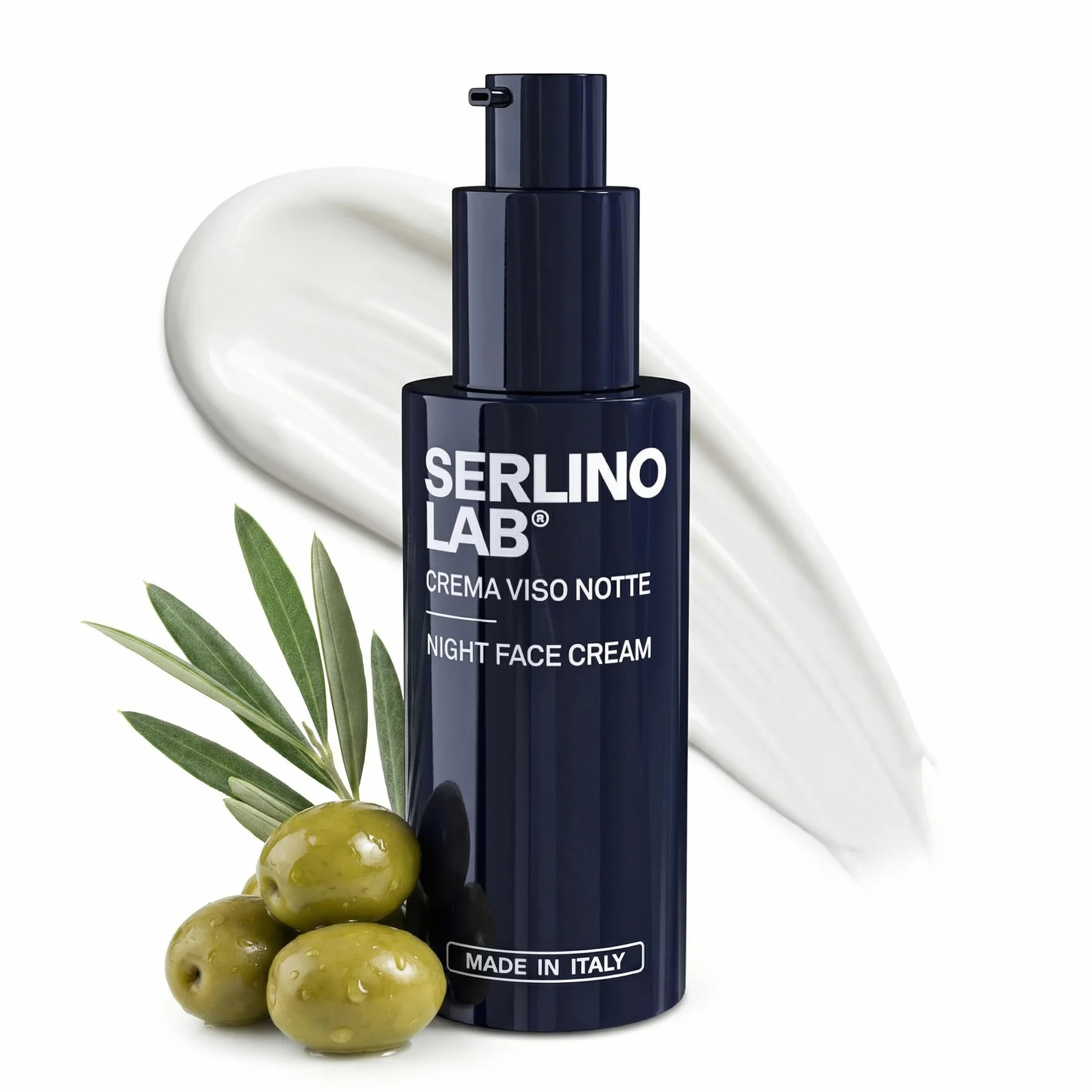 SERLINOLAB Crema Viso, idratante con Retinolo, Acido Ialuronico, Effetto Rinfrescante, Riduce Rughe e Macchie, Rende la Pelle Elastica e Luminosa