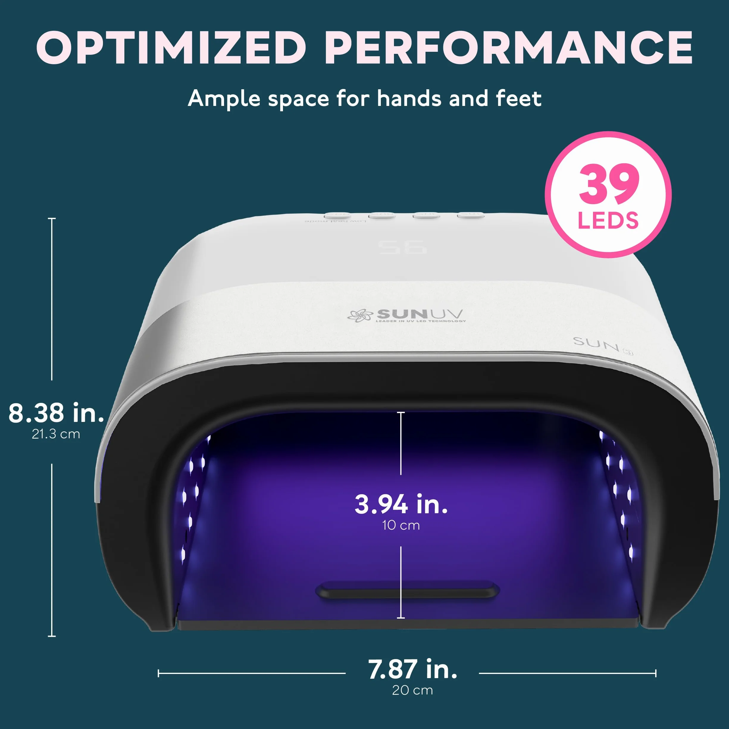 SUNUV Lampada UV LED per Unghie Professionale, Asciugatrice LED/UV Gel con Sensore Automatico e Display LCD