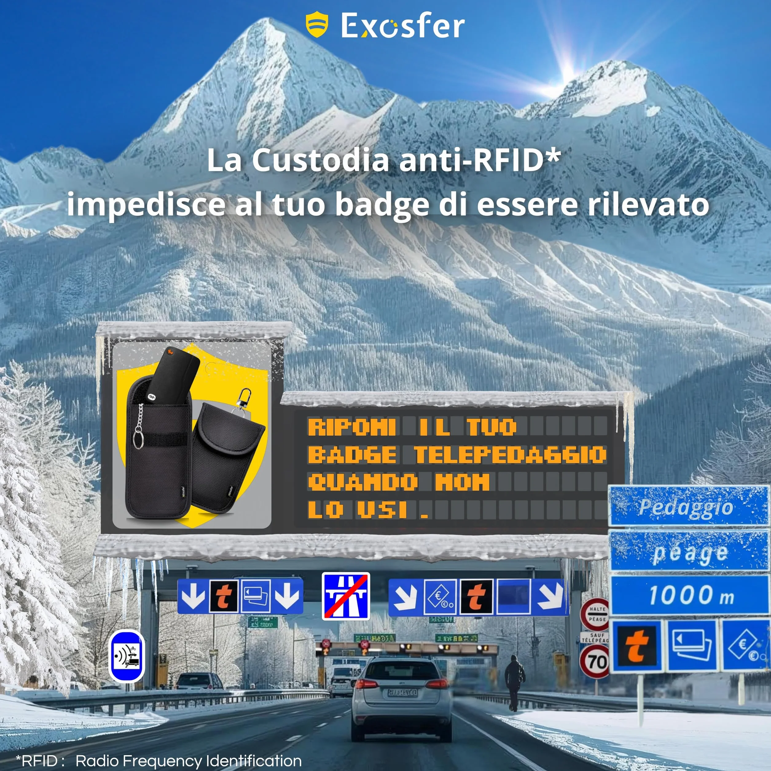 Custodia Schermata Chiave Keyless Ripstop Medium Gabbia Faraday Antifurto Auto Blocco Segnale RFID