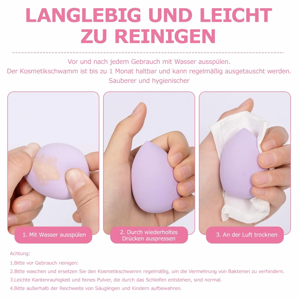 Set di 8 Spugne per Trucco a Forma di Uovo Lavabili e Sostituibili per Fondotinta Liquido