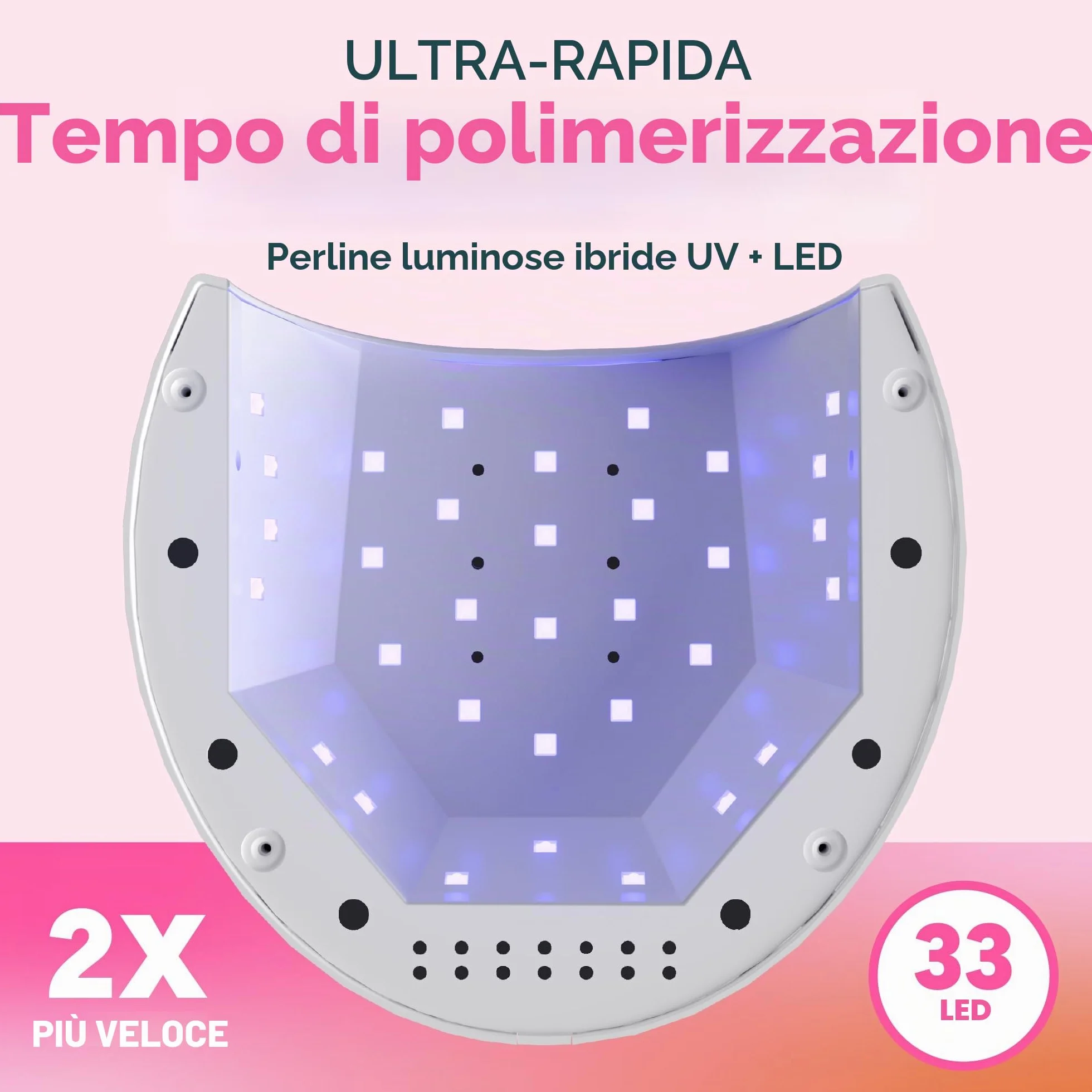 SUNUV lampada per unghie UV LED 10s 30s 60s 90s timer a infrarossi display LCD base rimovibile