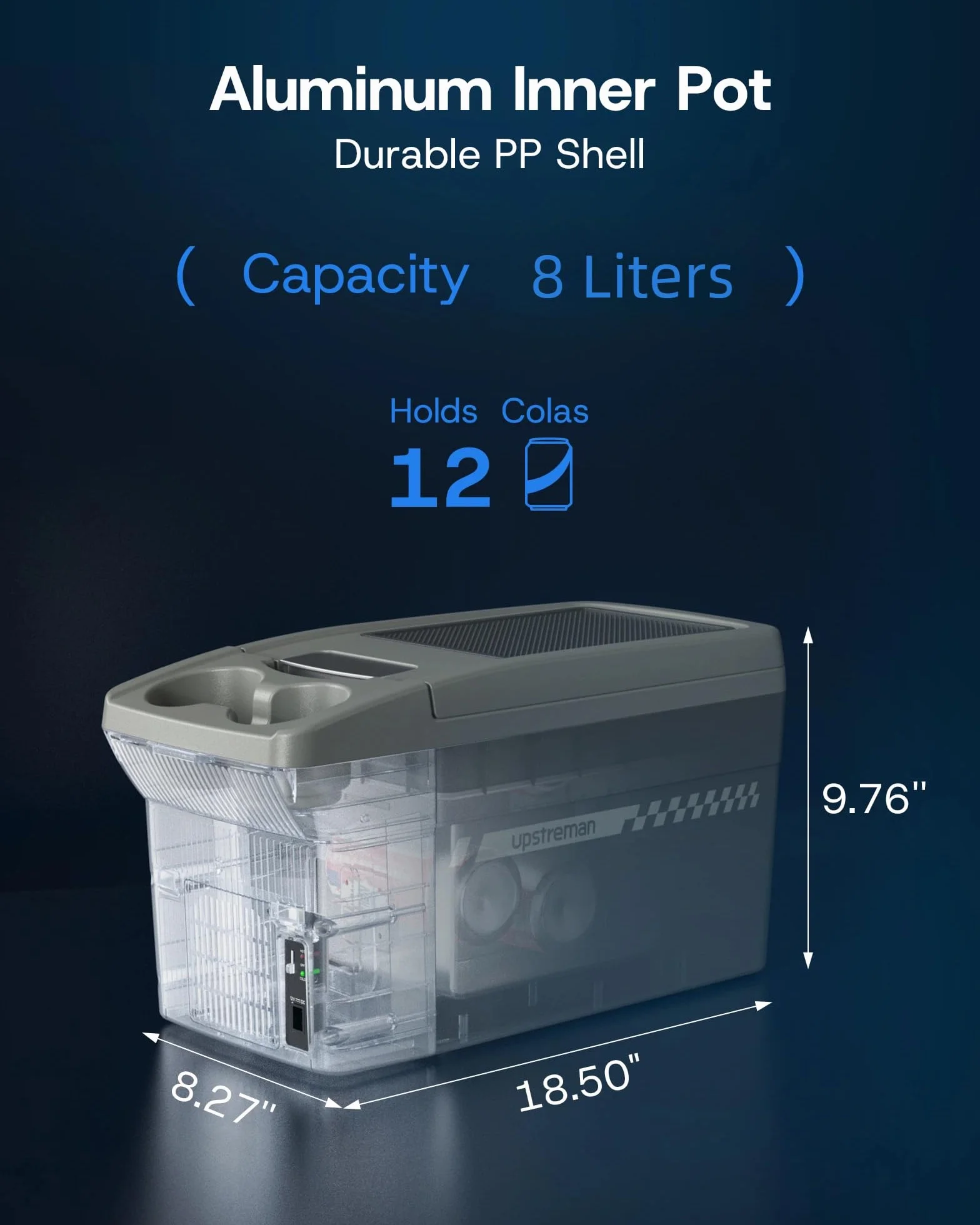 Upstreman AR11 Frigo Elettrico Portatile 8 Litri 12V Raffredda Riscalda