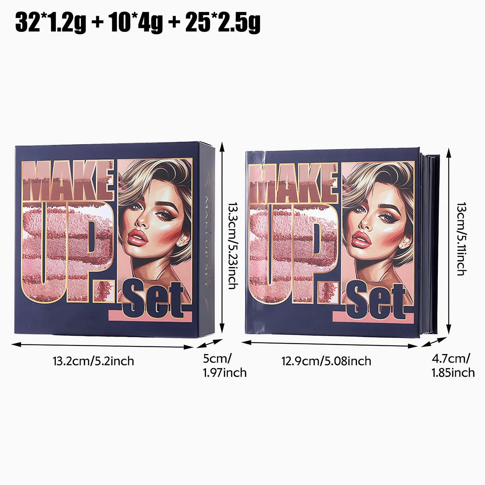 Palette di Ombretti,Colore Per Labbra In Polvere Matte Shimmer A Lunga Durata,Illuminante Ombretti - Ideale per Viso Occhi Labbra Compleanno Feste San Matrimonio Appuntamenti Viaggio e