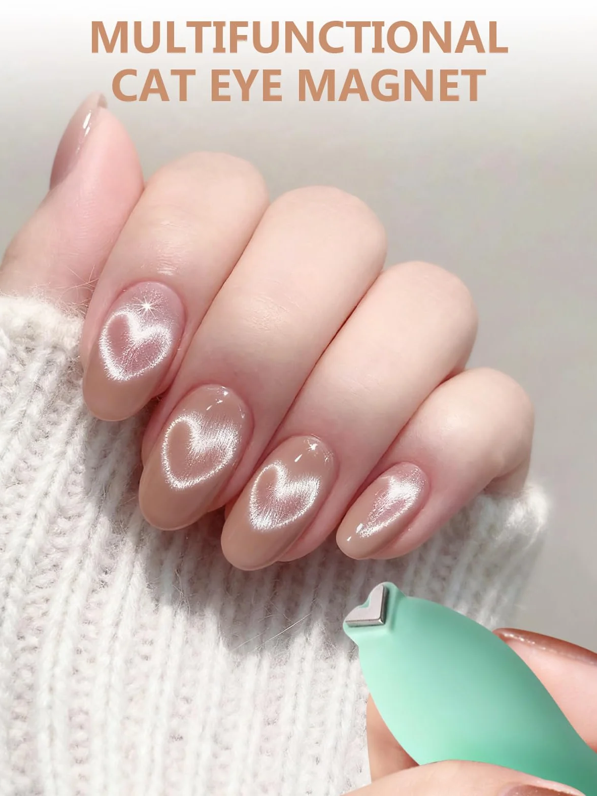 EBANKU 28PCS Cat Eye Magnete Bastone per Unghie Set, Magnetico Stick Magnete per Unghie - Nail Art Tool Uso con Occhio del Gatto UV Gel Polish Polvere o Smalto