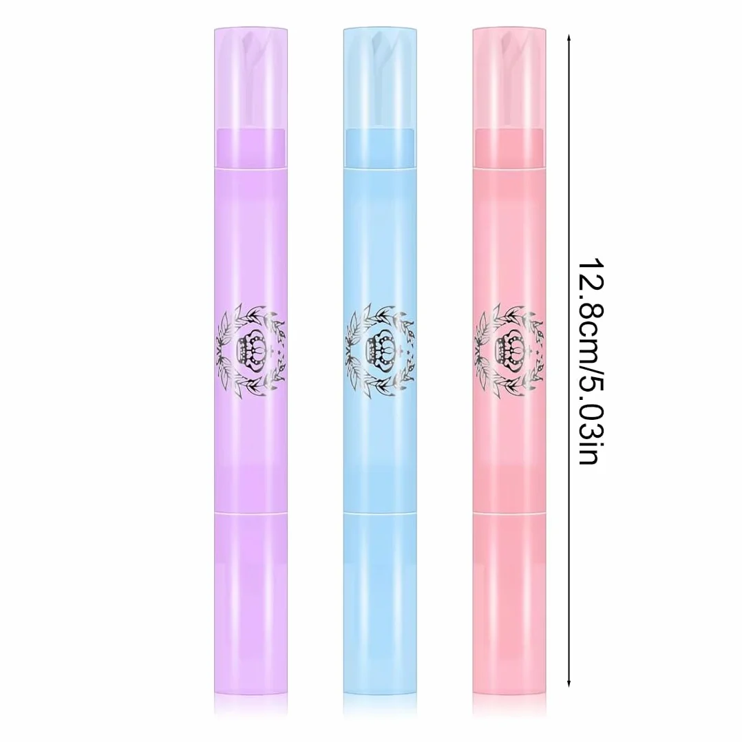 WUSJCOF 3 Pezzi Penna Correttore Smalto con 9 Punte di Ricambio Rimozione Smalto per Unghie Senza Solvente, Nail Remover Correzione Pen, Pennello Correggi Smalto per Unghie