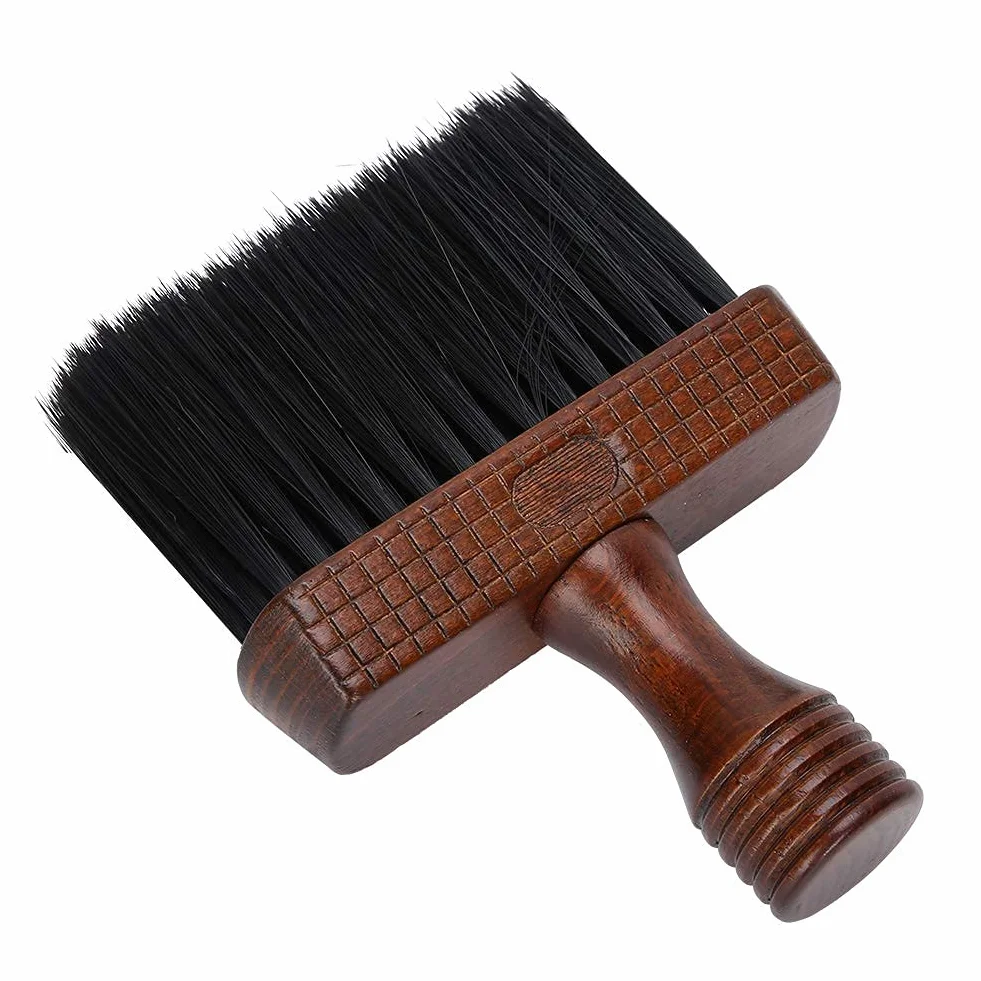 Spazzola per spolverare per collo con capelli rotti da barbiere, spazzola quadrata per taglio di capelli morbidi per barbieri che pulisce il viso per il collo