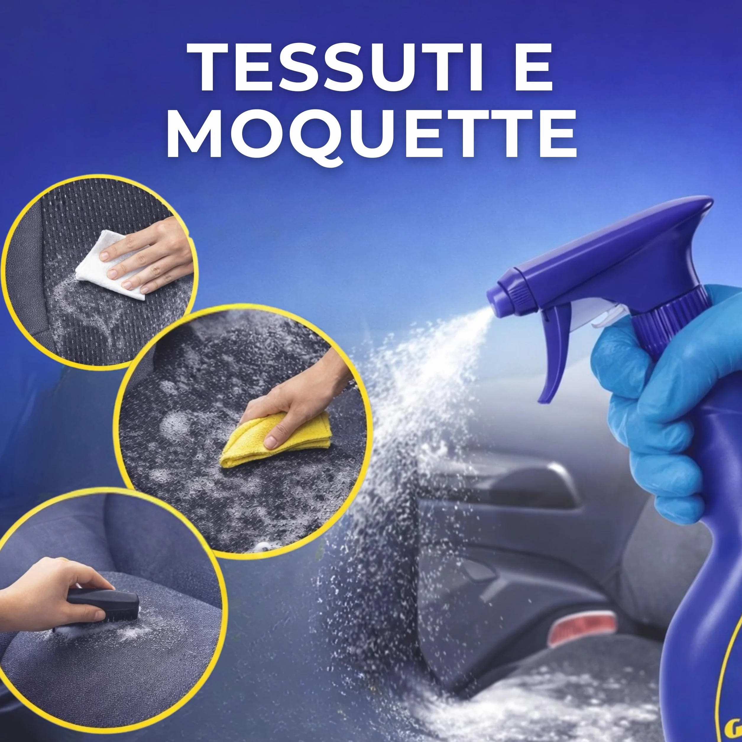 Goodyear Detergente Tessuti e Moquette 750 ml 5 in 1 – Pulitore Interni Auto