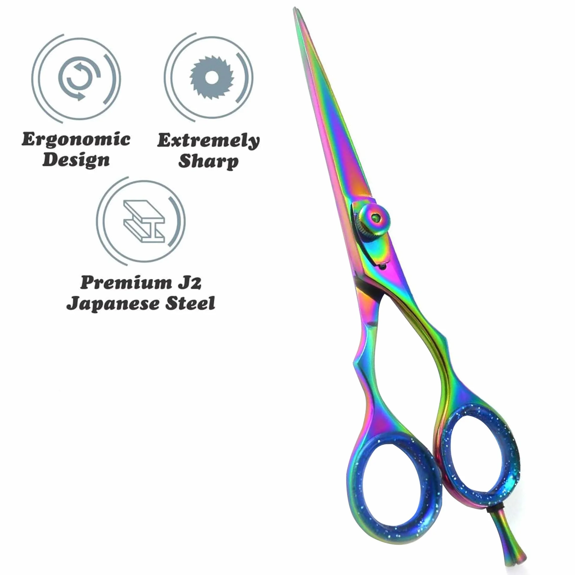 Forbici da parrucchiere KINZIO Forbici affilate di alta qualità in acciaio inossidabile per taglio dei capelli Ideali per parrucchieri Barbieri Uomini e donne (6.5")