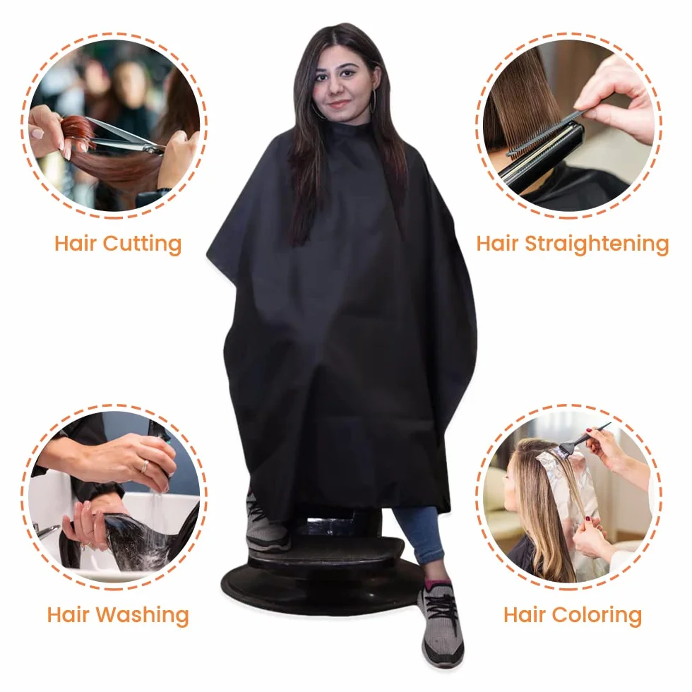 Mantella Parrucchiere Taglio Capelli Leggera Professionale Chiusura Bottoni 143x126cm