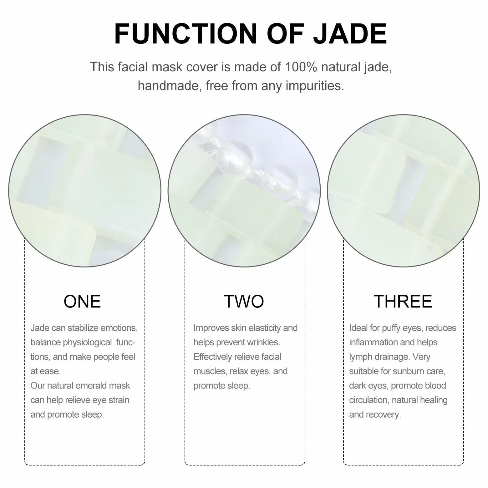 Ciieeo Maschera Viso in Jade, per Massaggio, Verde, per Sollievo da Bruxismo e Terapia, Uso Domestico e Primo Soccorso