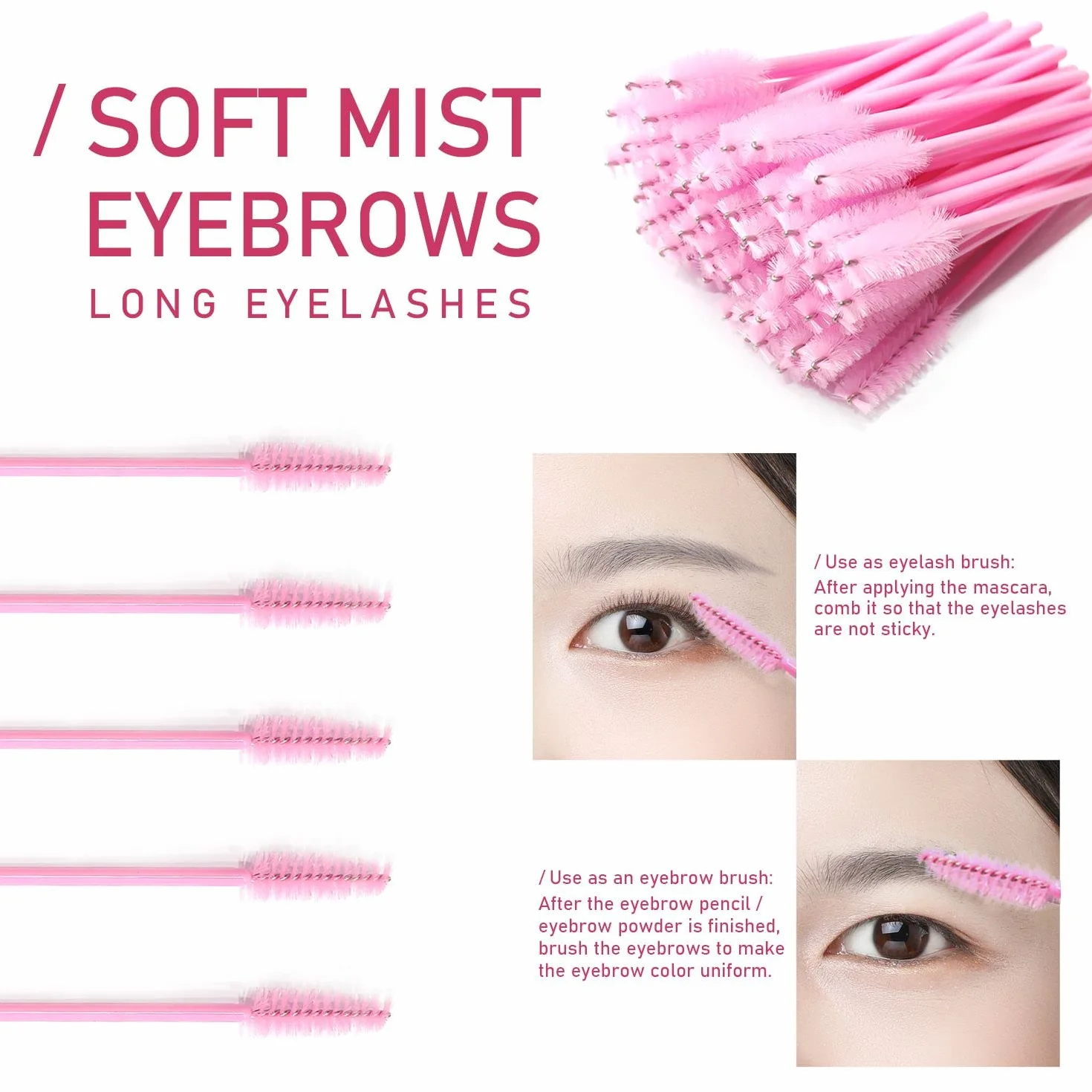 150 pezzi di bastoncini per mascara usa e getta, pennelli per labbra e micro pennelli per applicatori, kit di strumenti di bellezza per il trucco, dettagli per sopracciglia, labbra e trucco