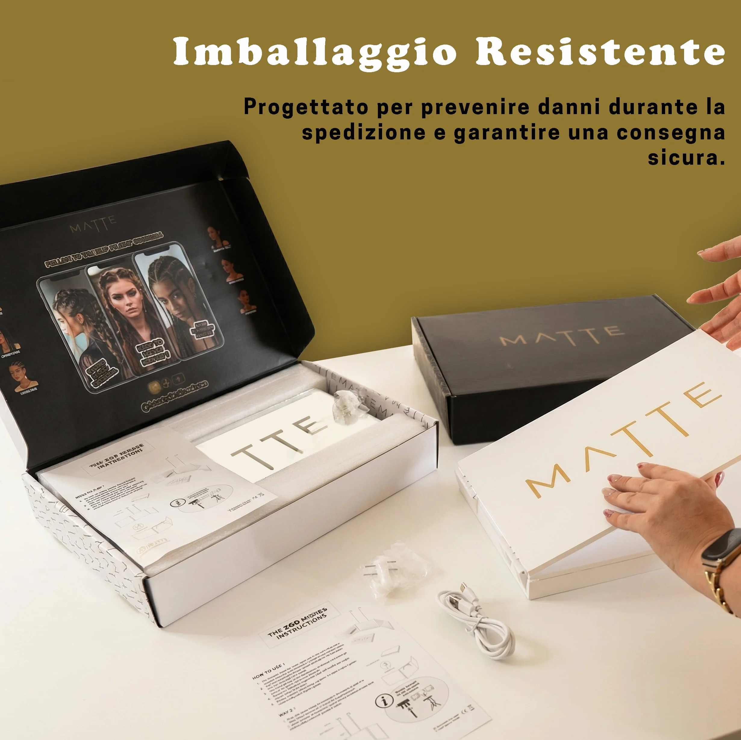 Specchio a 360 Gradi per Parrucchiere e Taglio per Donne - Altezza Regolabile con Gancio - Specchio Pieghevole a 3 Lati - Specchio da Donna per Parrucchiere - Specchio di Bellezza a