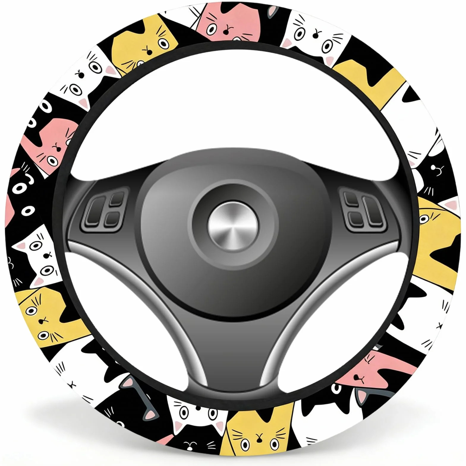 Coprivolante Auto Universale Antiscivolo Morbido Elastico per Auto