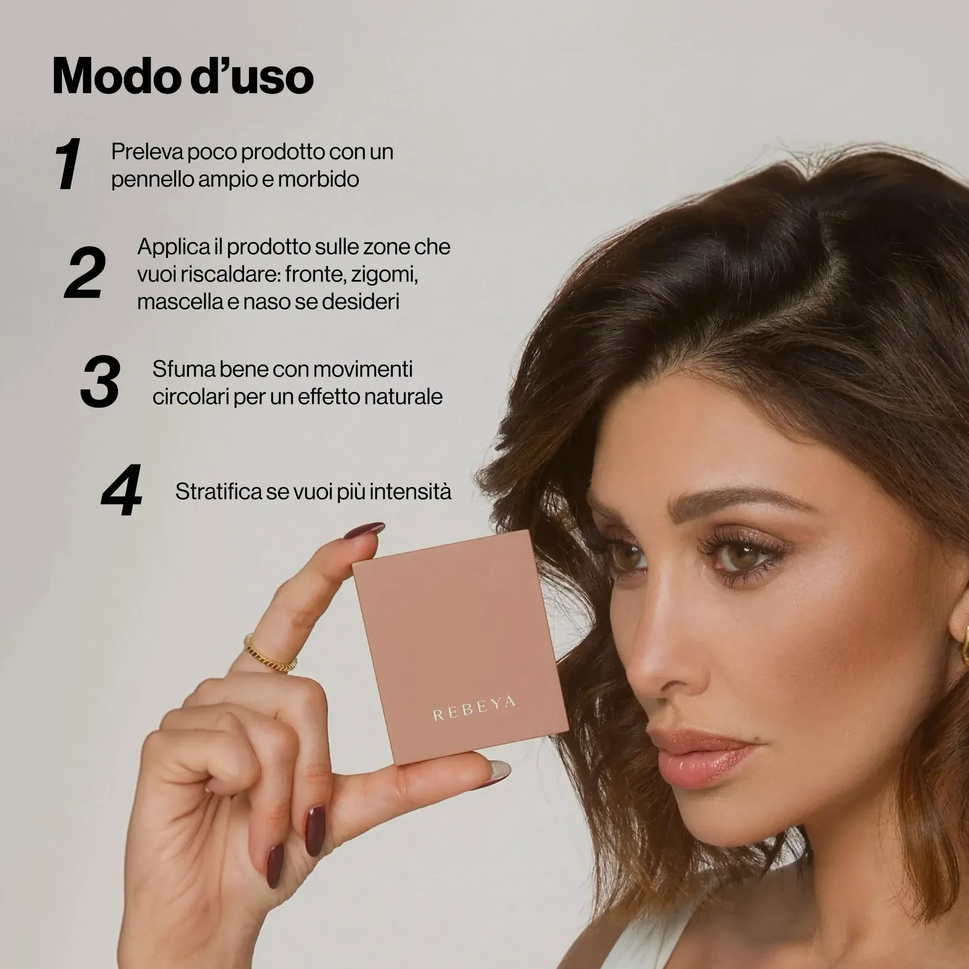 Halo Libre Bronzer 02 - Terra make up viso e terra abbronzante viso in polvere effetto naturale - Texture setosa sfumabile per contouring viso e incarnato uniforme, Made in Italy