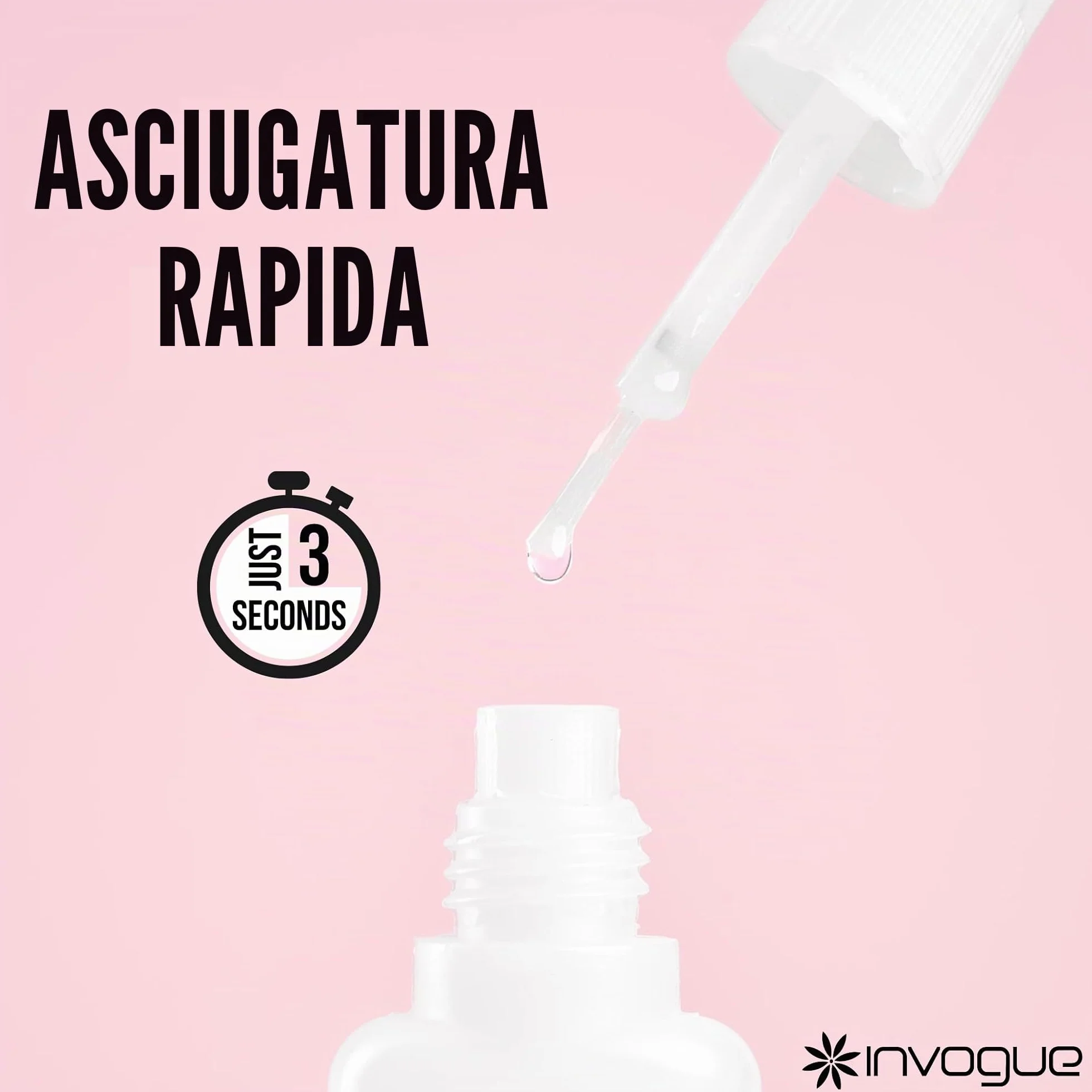 Invogue Colla per Unghie con Pennello, 10 ml