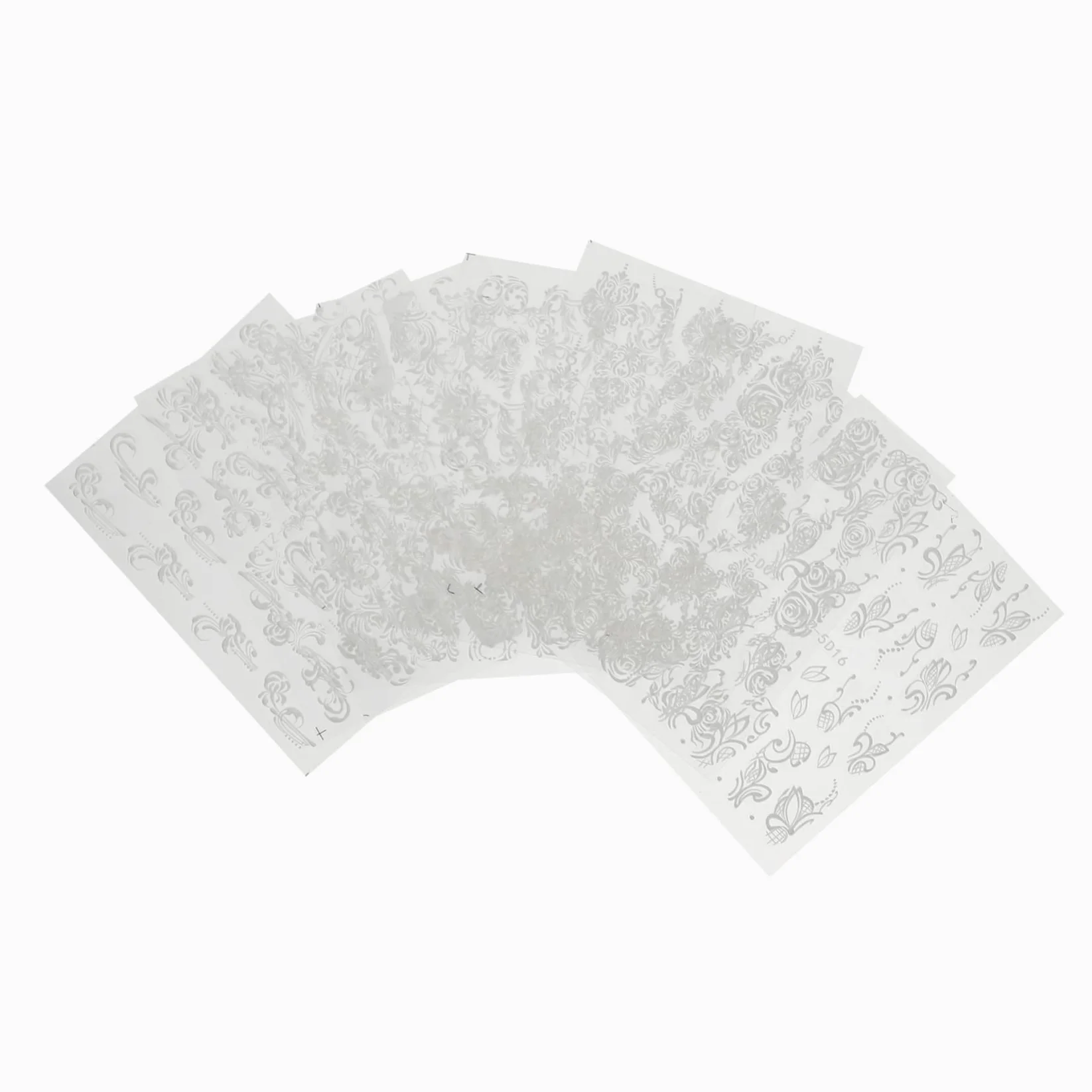 2 Set Adesivi Per Unghie Embossed Flower Nail Stickers Decorazioni Per Nail Art Set Per Feste E Speciali Sicuri E Impermeabili Facili Applicare 8 Fogli*2