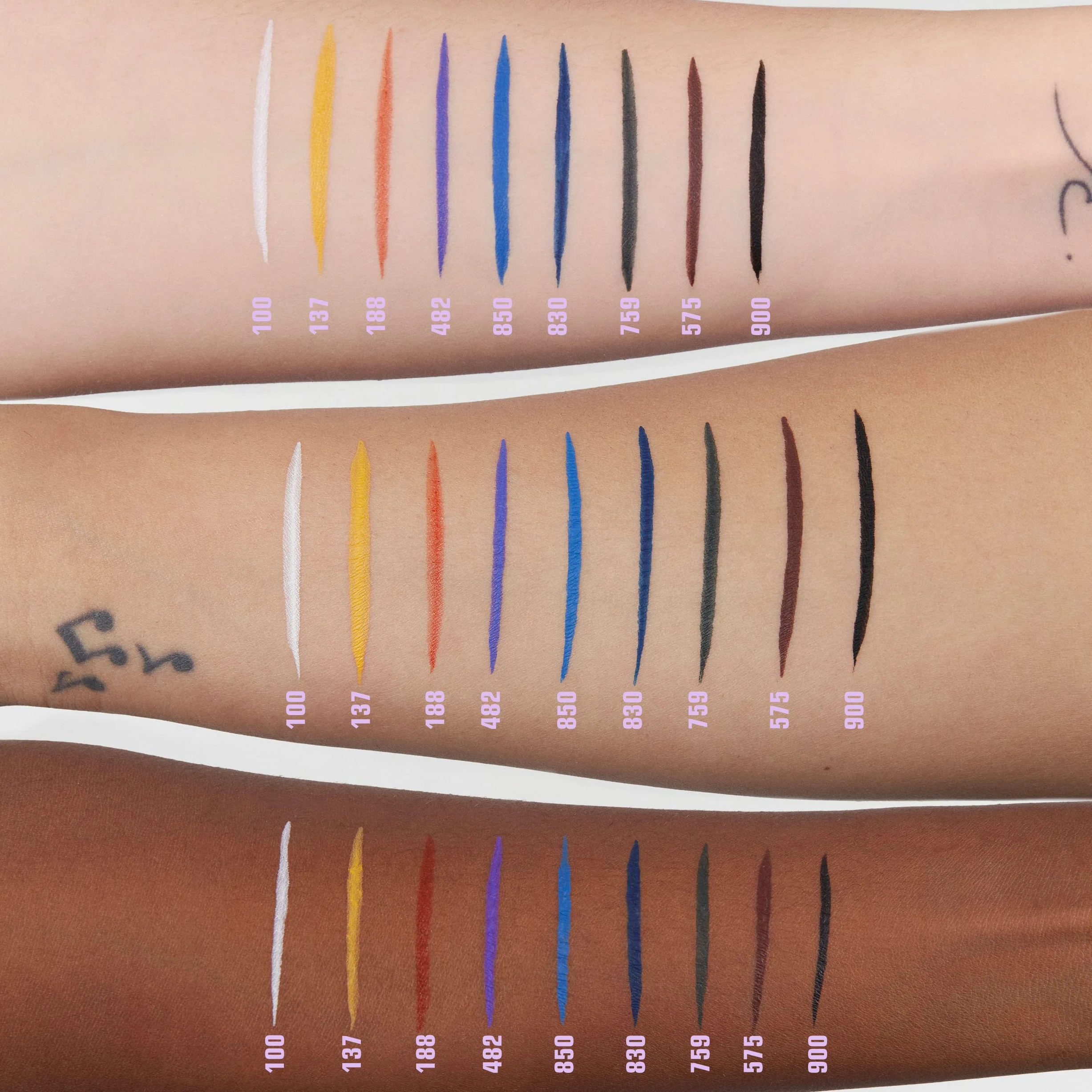 3INA MAKEUP - The Color Pen Eyeliner 575 + The 24h Level Up Mascara 900 + The 24h Pen Eyeliner 900 - Eyeliner Marrone Lunga Durata - Mascara Nero Ciglia Lunghe - Eyeliner Nero - Vegan - Cruelty Free
