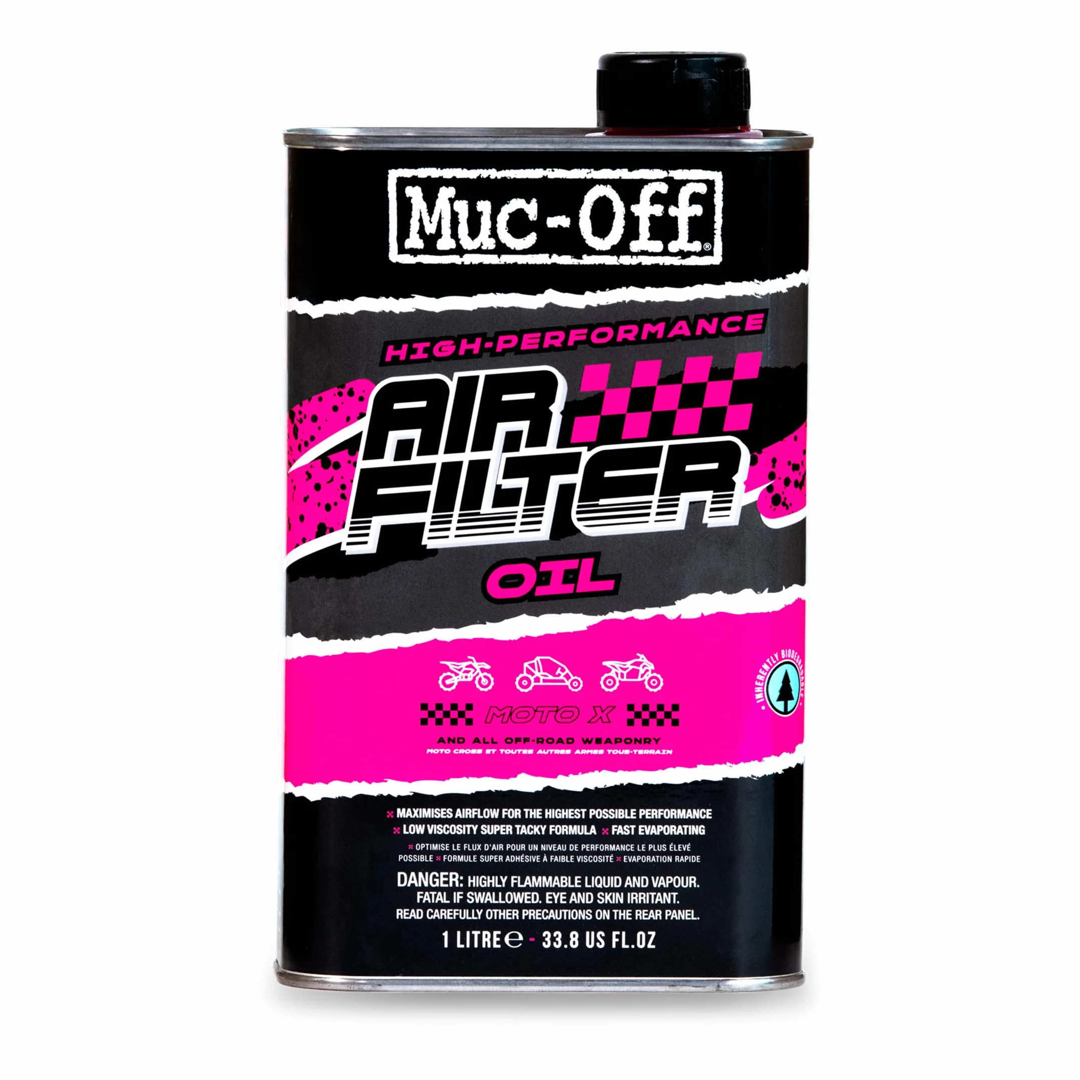Muc-Off Air Filter Oil 1 Litro - Olio Filtri Aria per Motocross e Sport Motoristici