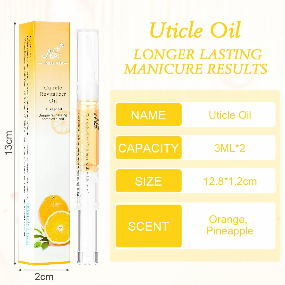 LOPHE Olio per Unghie e Cuticole, 2 Pezzi Penna per Olio Set di Oli per Cuticole, Trattamento delle Unghie, Nail Moisturizer, Nail Care Pen Formula Non Grassa