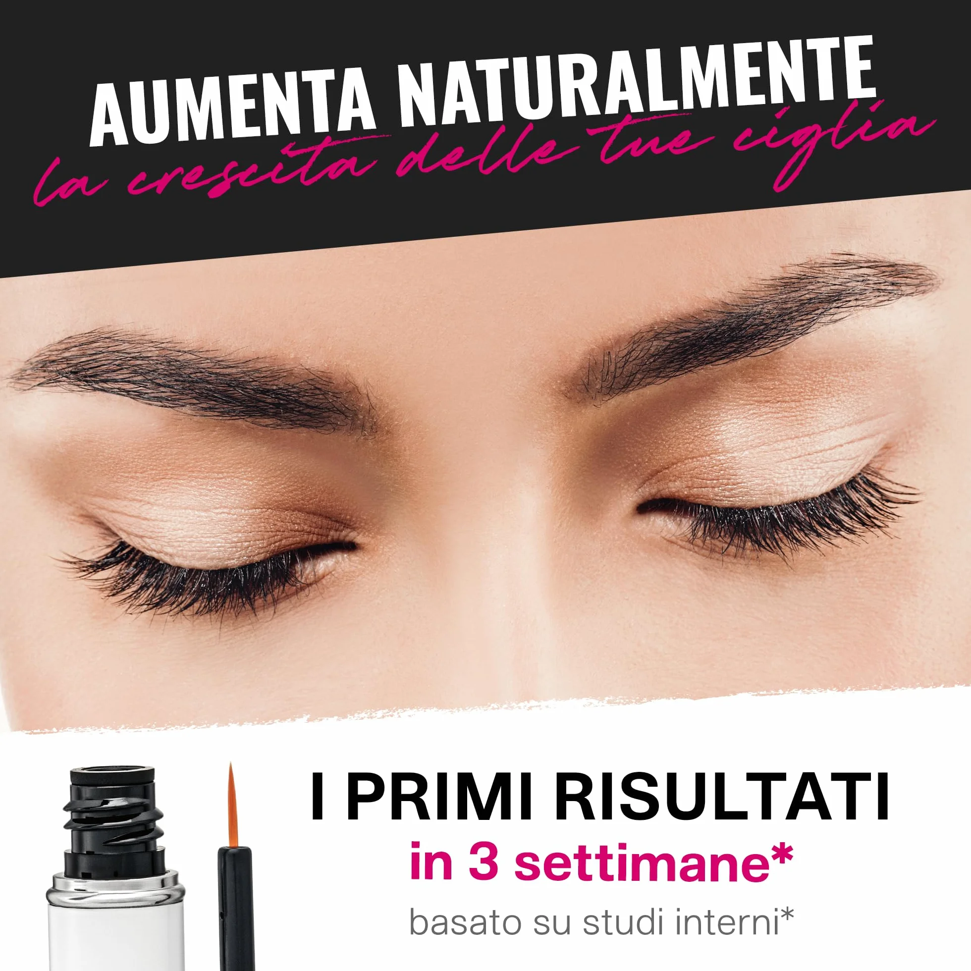 LASHCOCAINE PEP ACTIVE - Siero per ciglia 3,5ml - Booster senza ormoni - Vegan Made in Germany