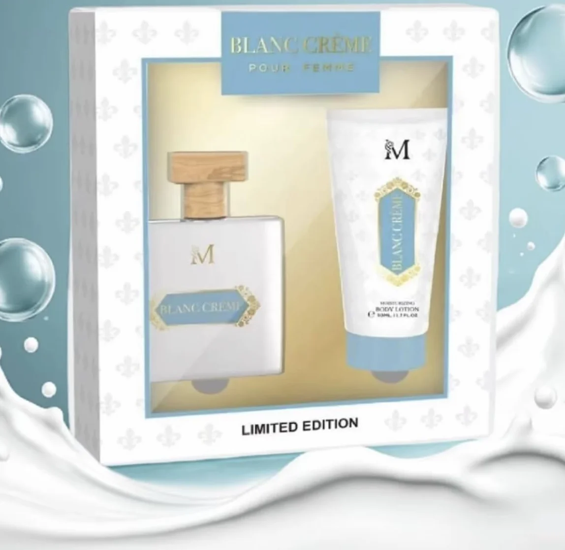 Almaprofshop set Montage Blanc Crème Cofanetto Regalo Eau de Parfum 50 ml + Body Lotion 50 ml offerta latte bianco