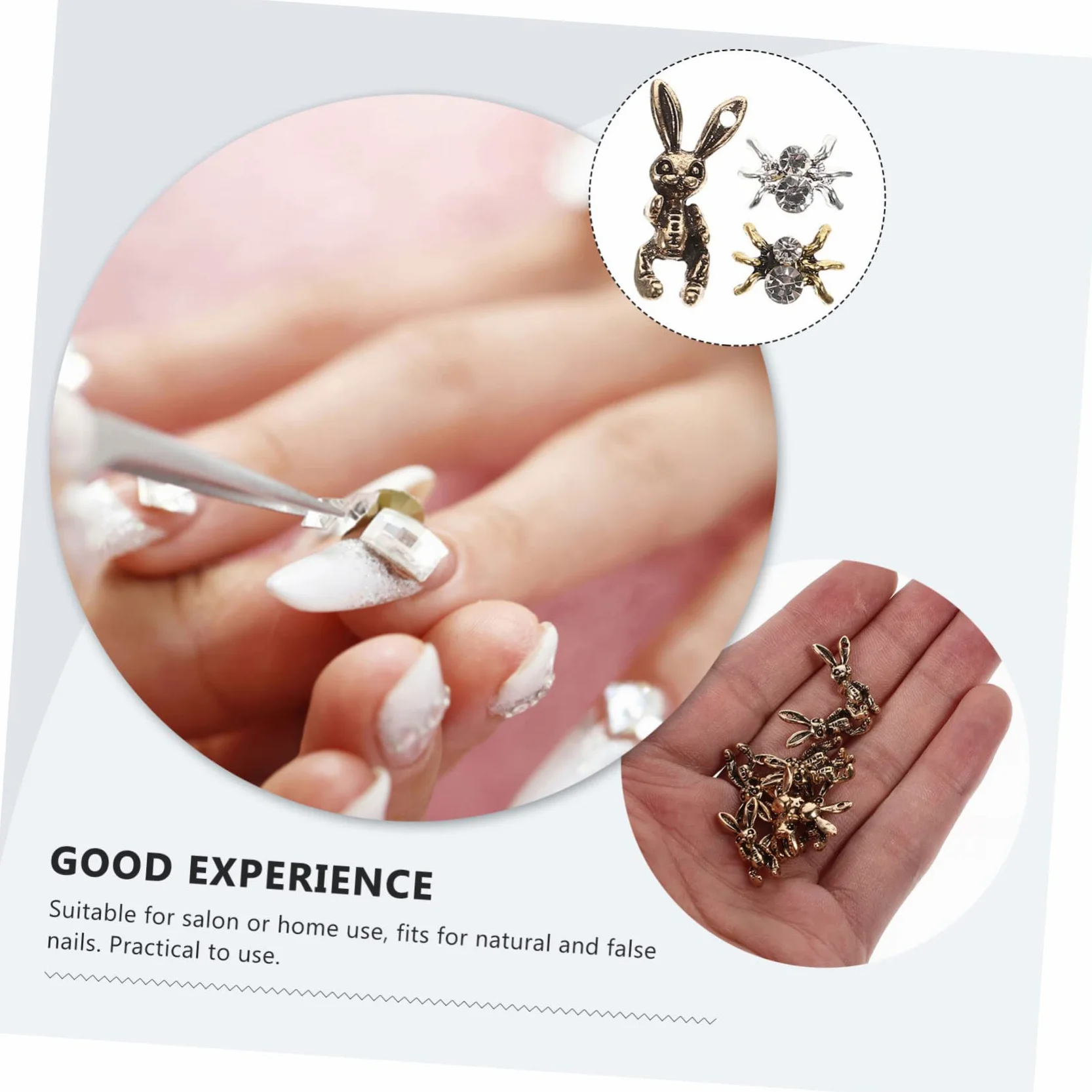 5 Set Gioielli Per Unghie Con Diamanti Charm Per Unghie Accessori Per Unghie Charm Scuri Decorazioni Per Nail Art 3D A Forma Di Ragno Gioielli Per La Decorazione 30 pezzi*5