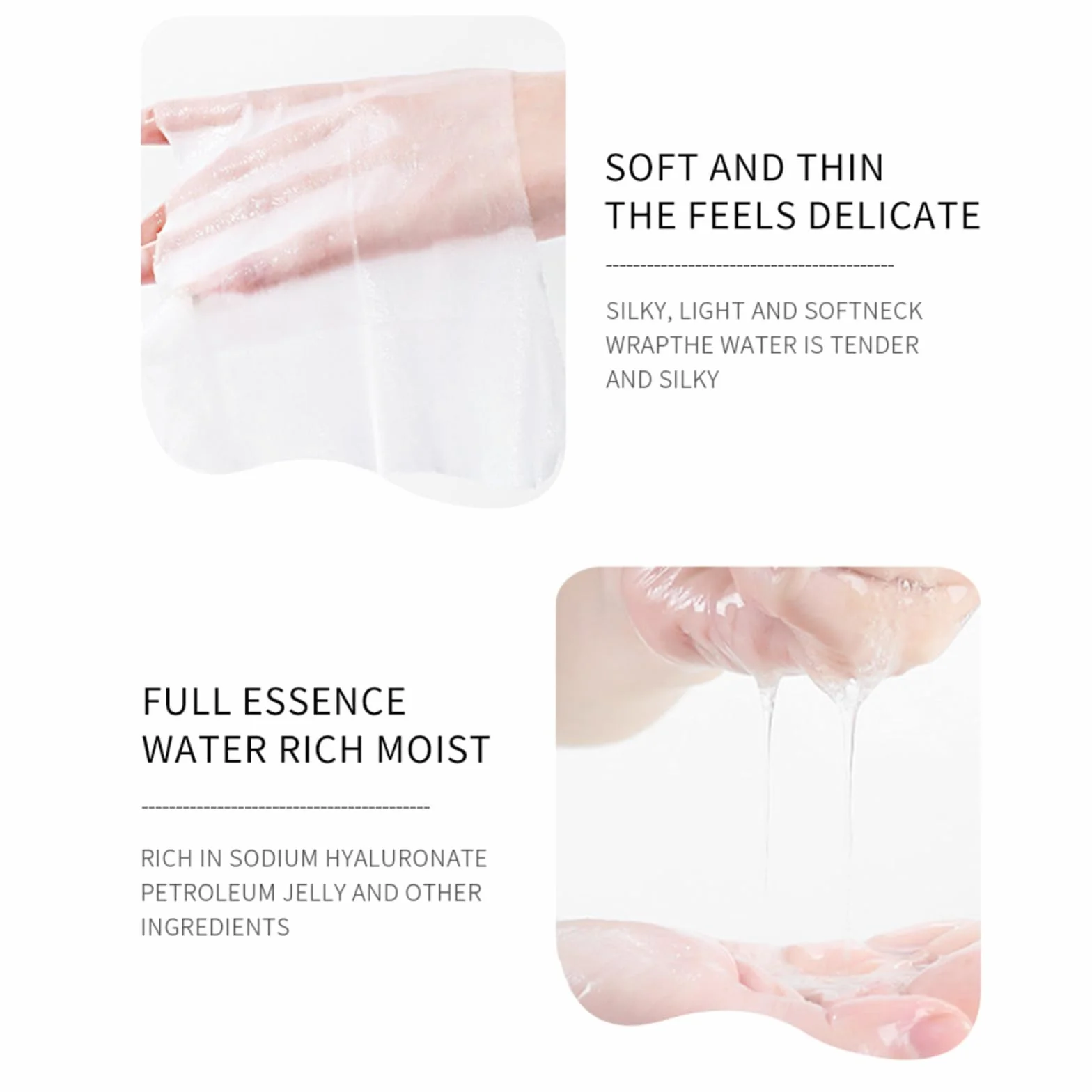 10PC Maschera per il Collo 25g, Essenza Rassodante per il Collo e Décolleté Lifting, Idratante, Anti-invecchiamento, Antirughe, jingshuang-19