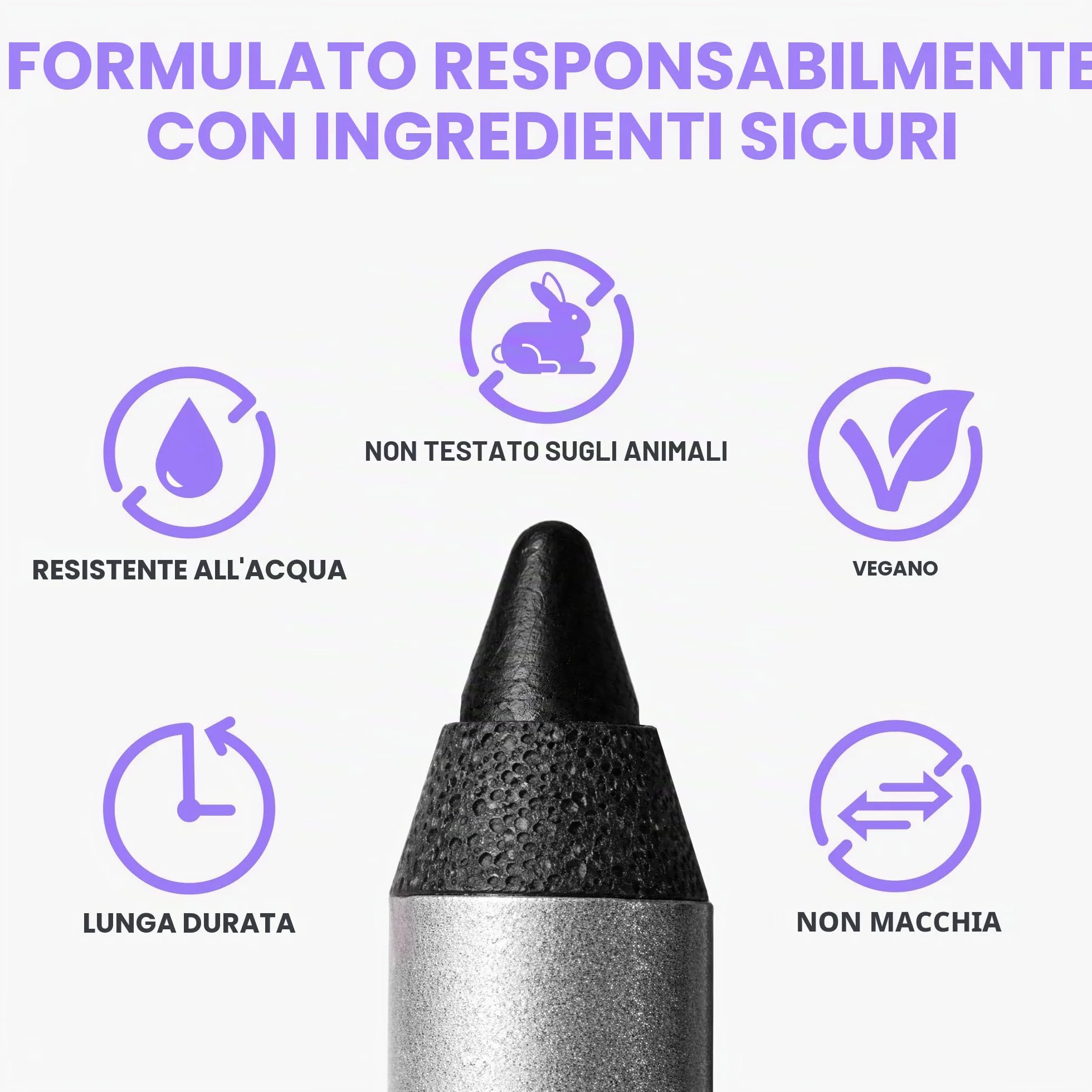 Wonderskin 1440 Matita Eyeliner Nera Waterproof A Lunga Tenuta