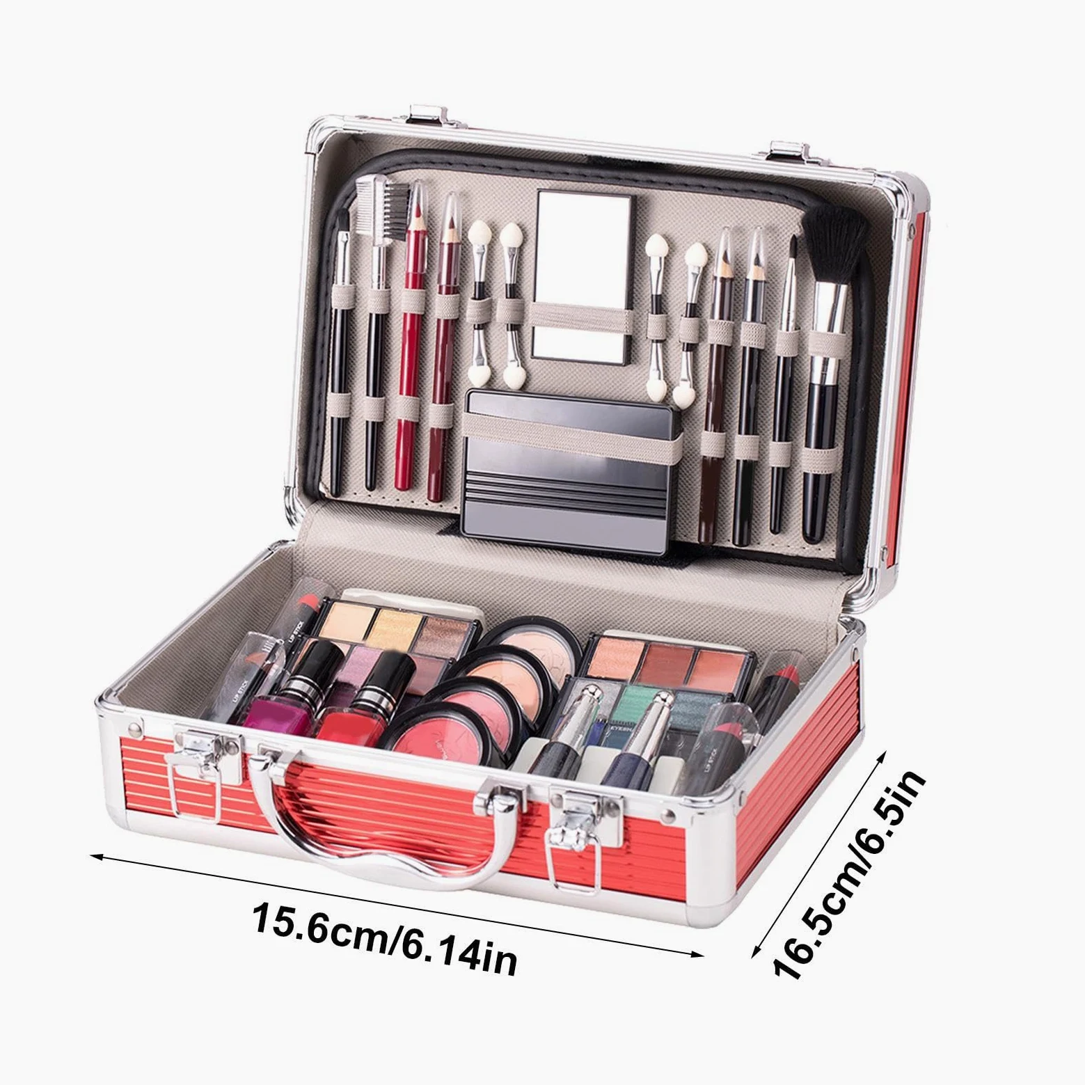 per sopracciglia e pennello, rossetto e smalto, custodia per trucco | bellezza adolescente, kit di trucco compatto, adatto per l'uso in viaggio