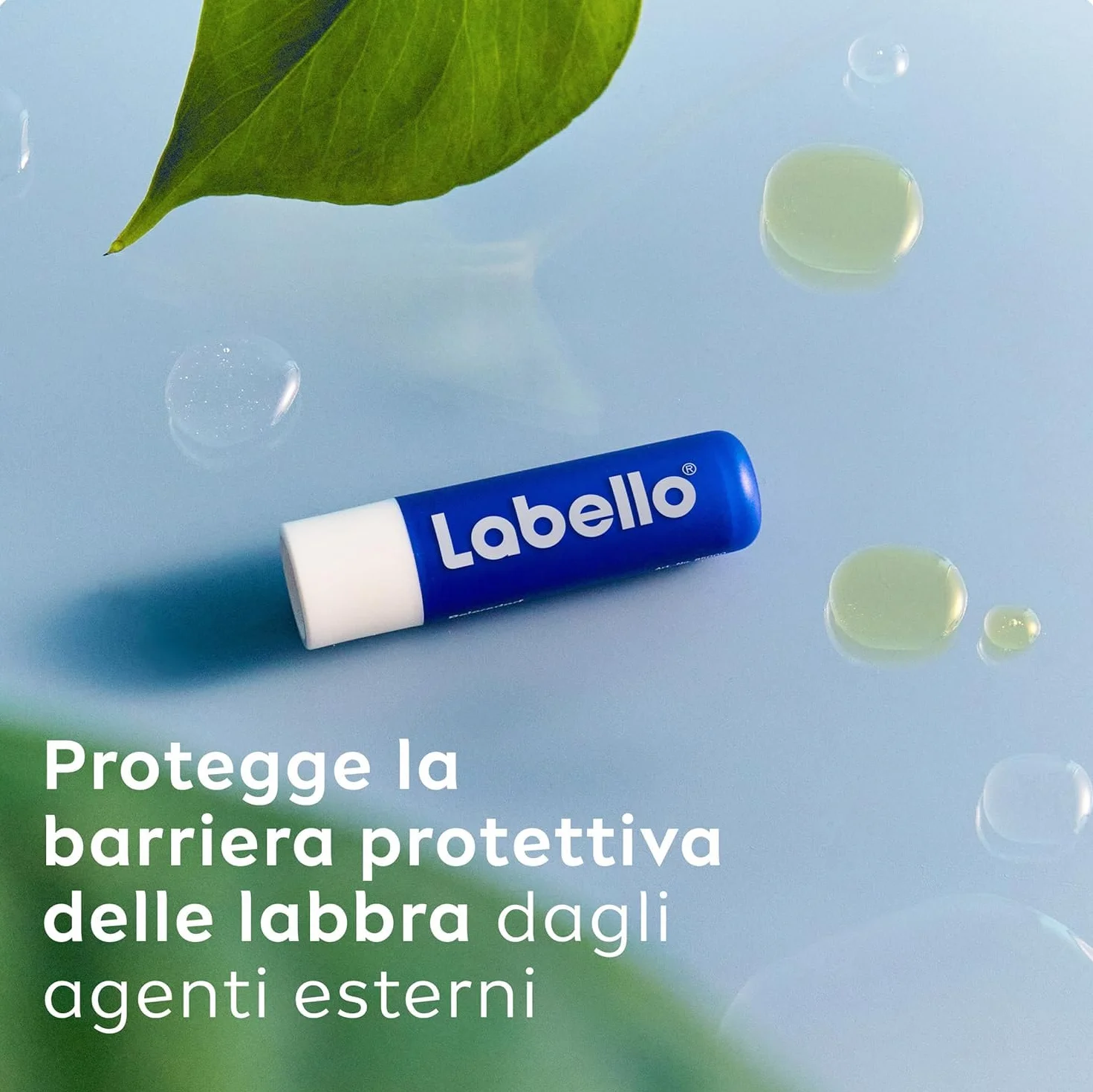 Labello Classic Care Balsamo Labbra 4.8 g, Burrocacao labbra classico fondente, Lip balm con burro di karité idratante